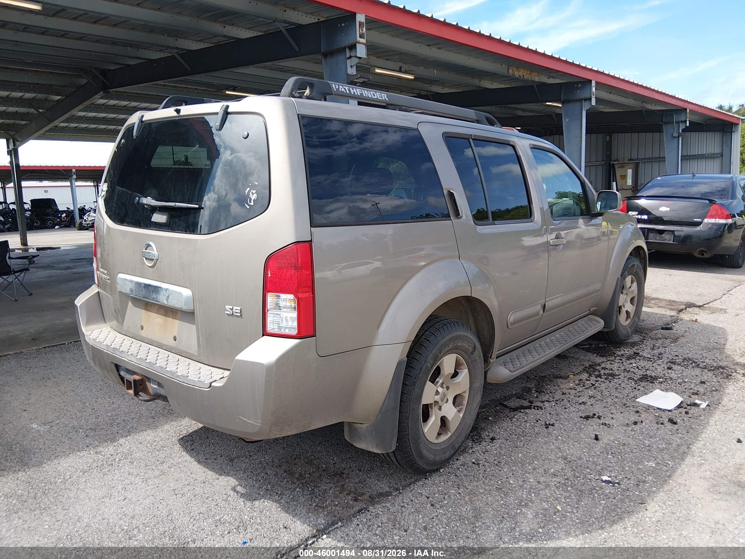 2007 Nissan Pathfinder Se Brown vin: 5N1AR18U27C642151