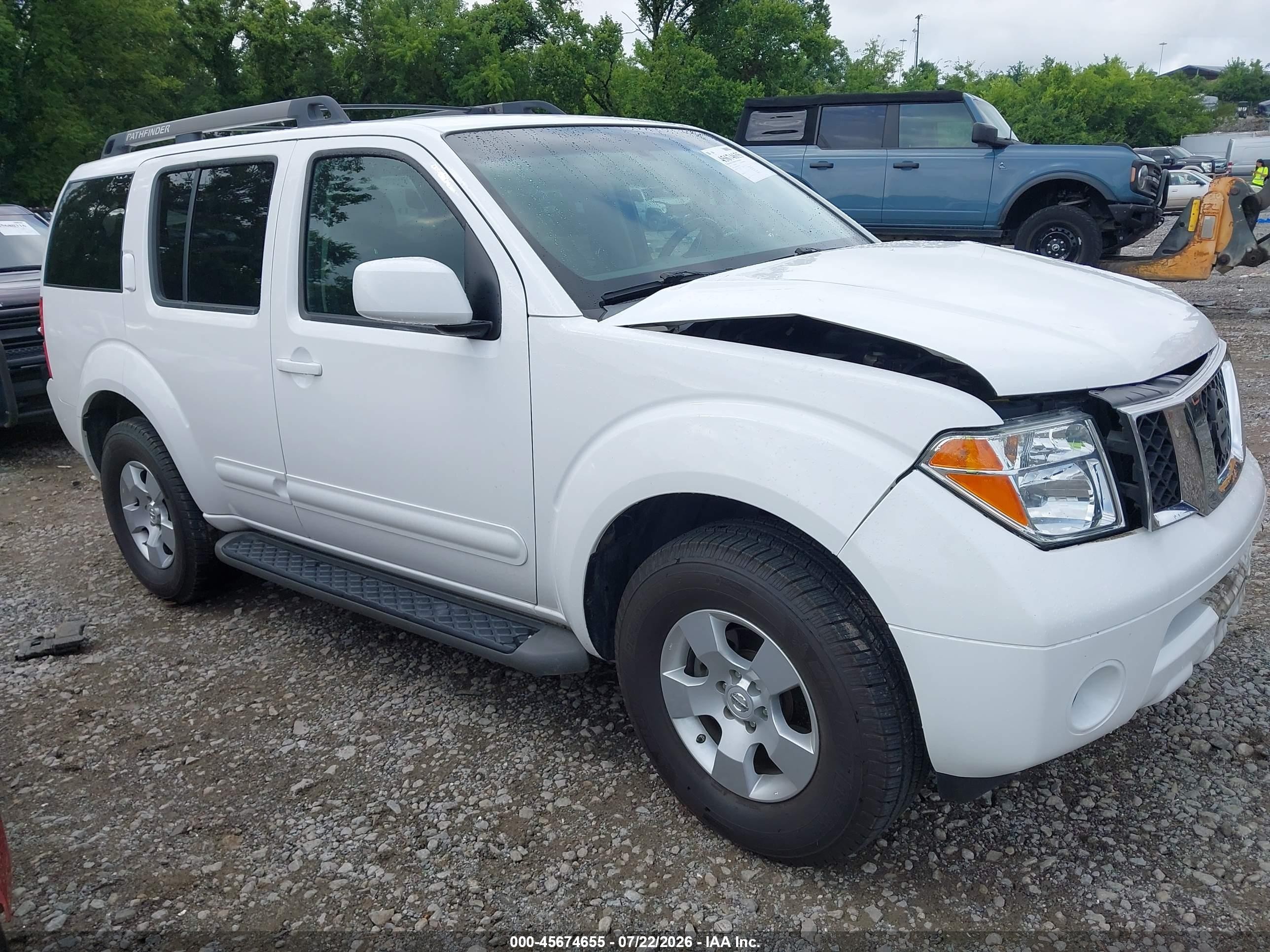 2007 Nissan Pathfinder Se White vin: 5N1AR18U37C627268