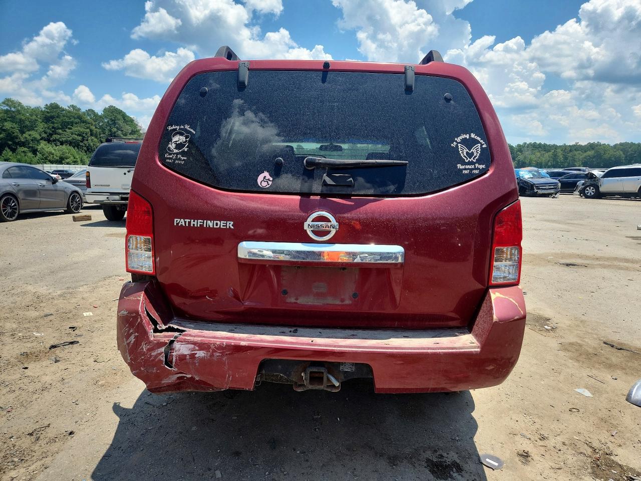 2008 Nissan Pathfinder S Burgundy vin: 5N1AR18U38C613033