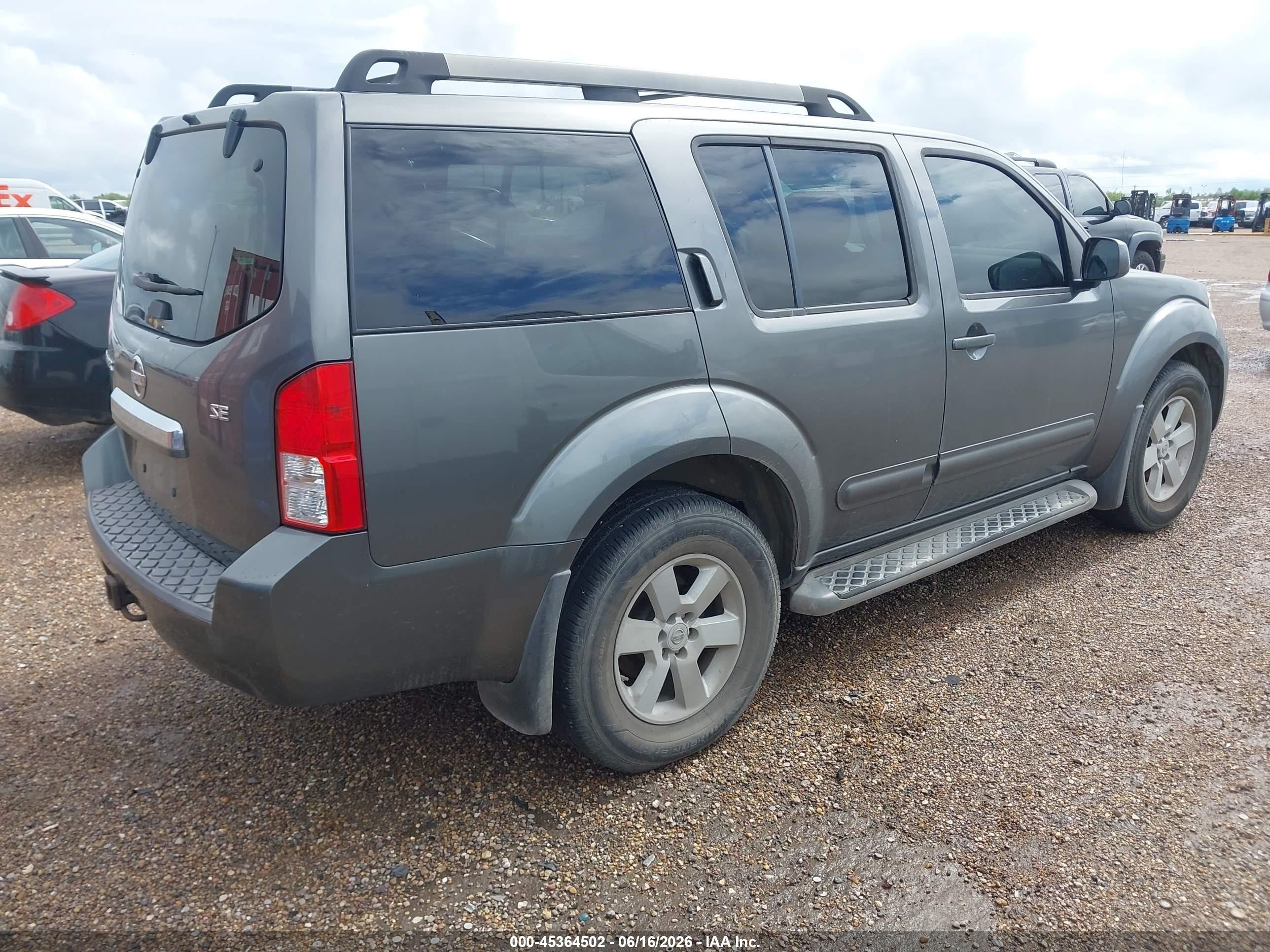 2008 Nissan Pathfinder Se Gray vin: 5N1AR18U48C647823