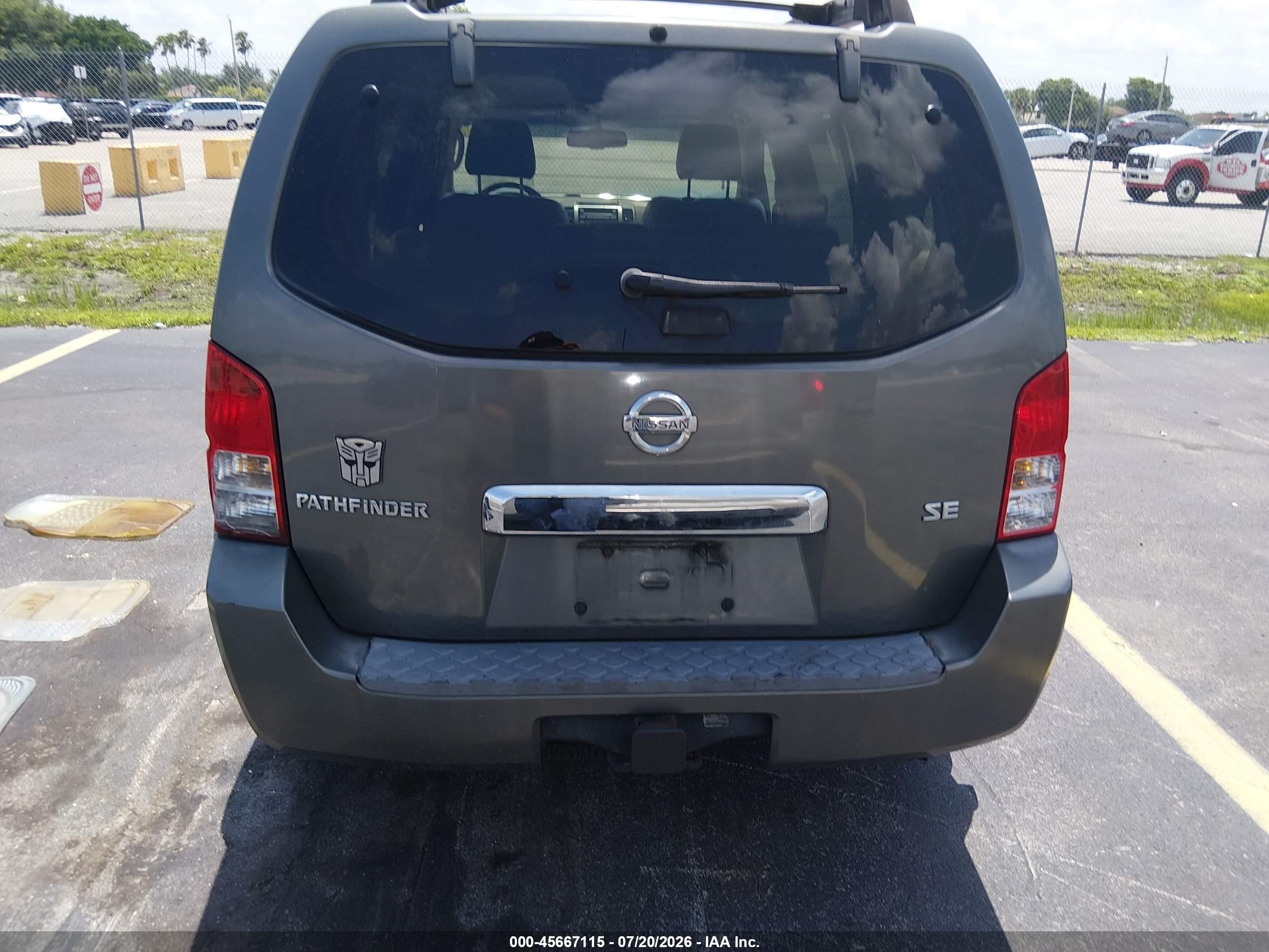 2006 Nissan Pathfinder Se Gray vin: 5N1AR18U56C638819