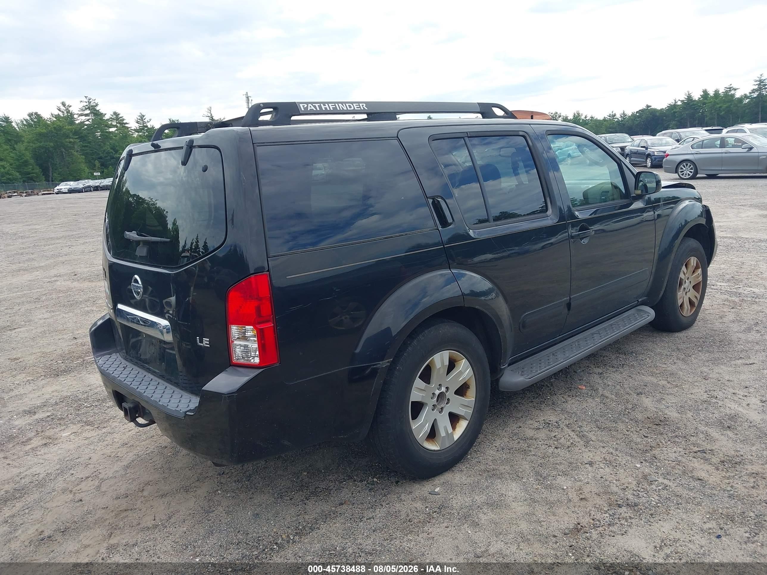 2006 Nissan Pathfinder Le Black vin: 5N1AR18U56C650758