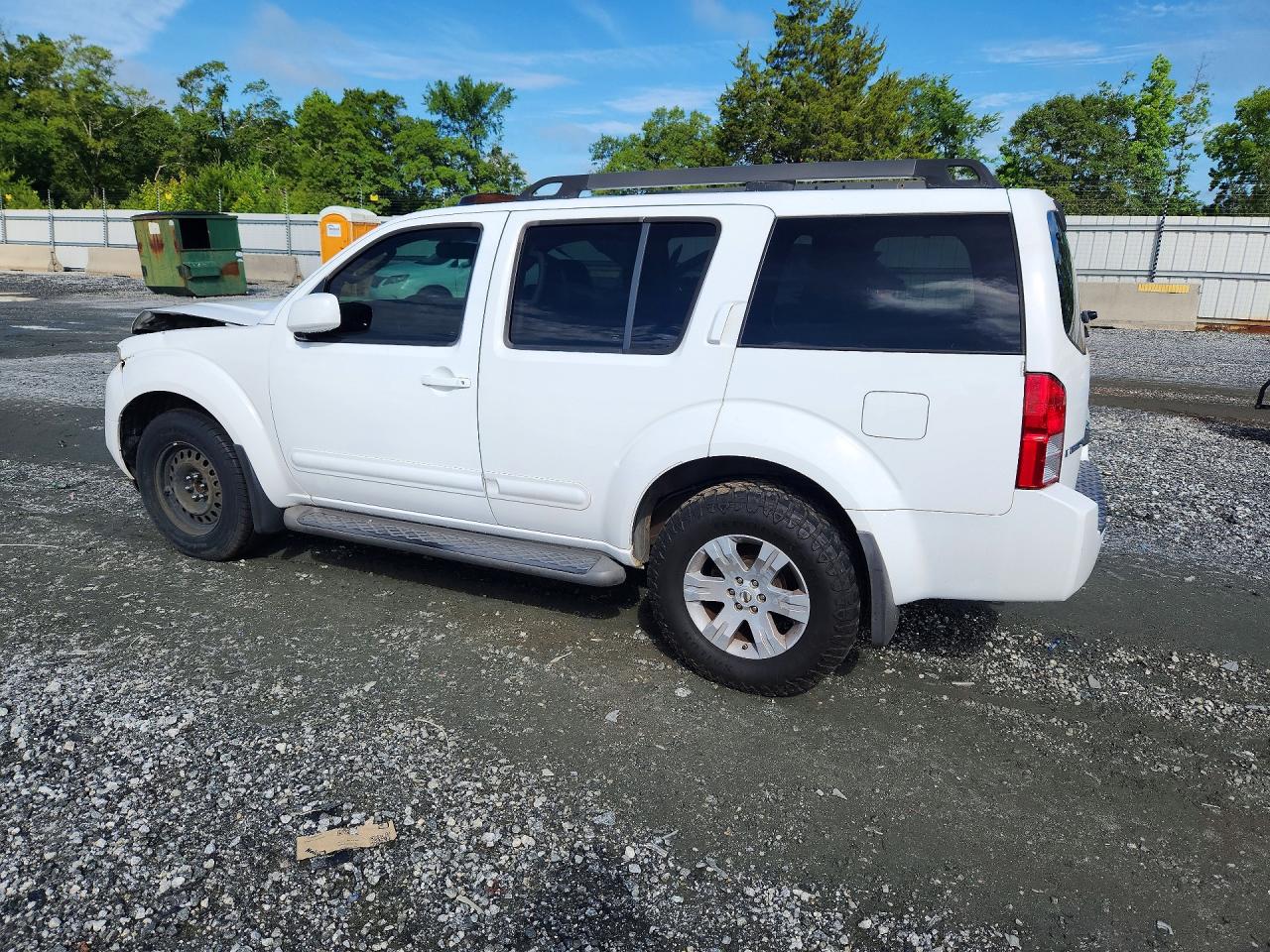 2007 Nissan Pathfinder S White vin: 5N1AR18U57C605904