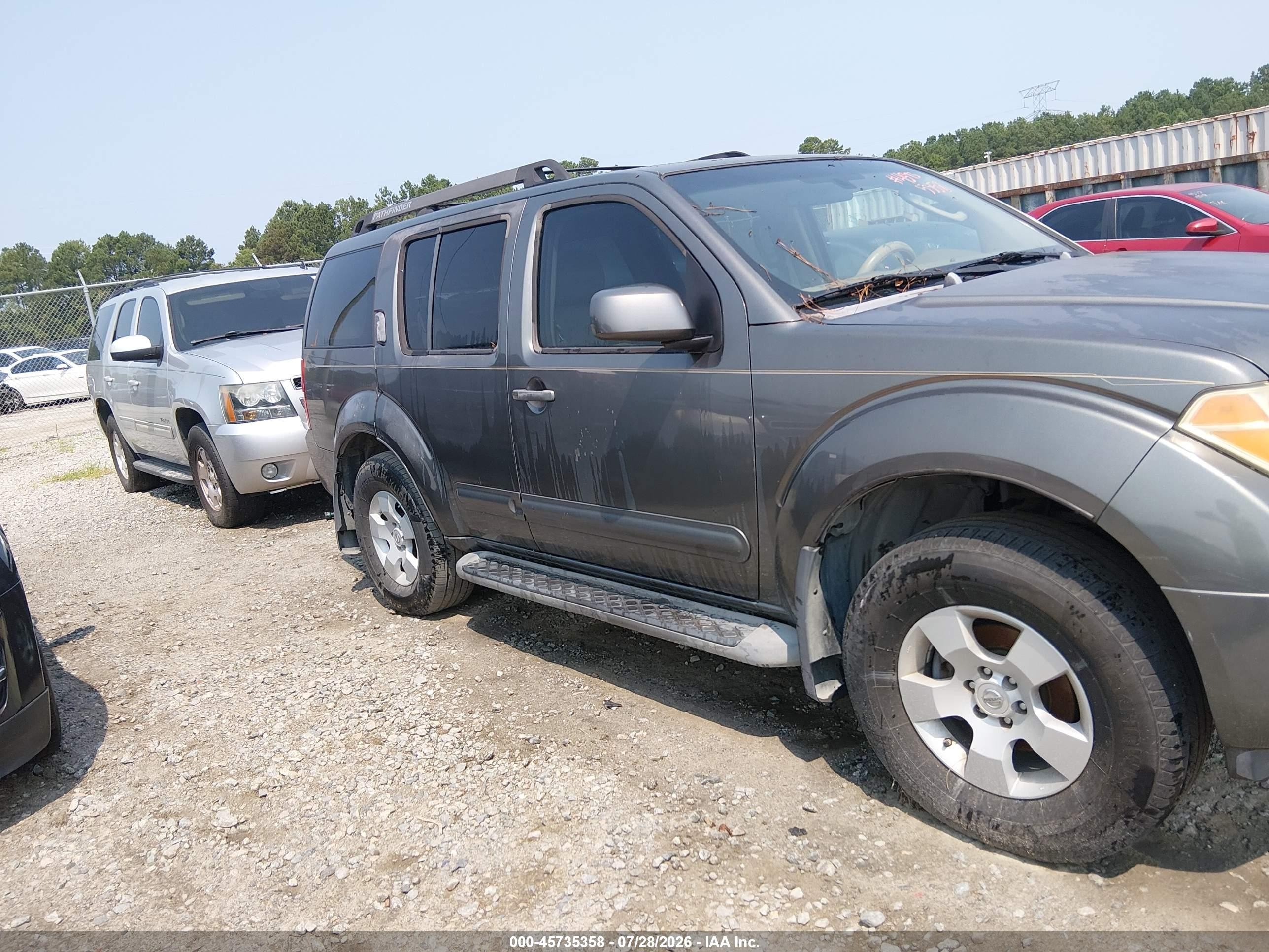 2007 Nissan Pathfinder Se Серый vin: 5N1AR18U57C606468