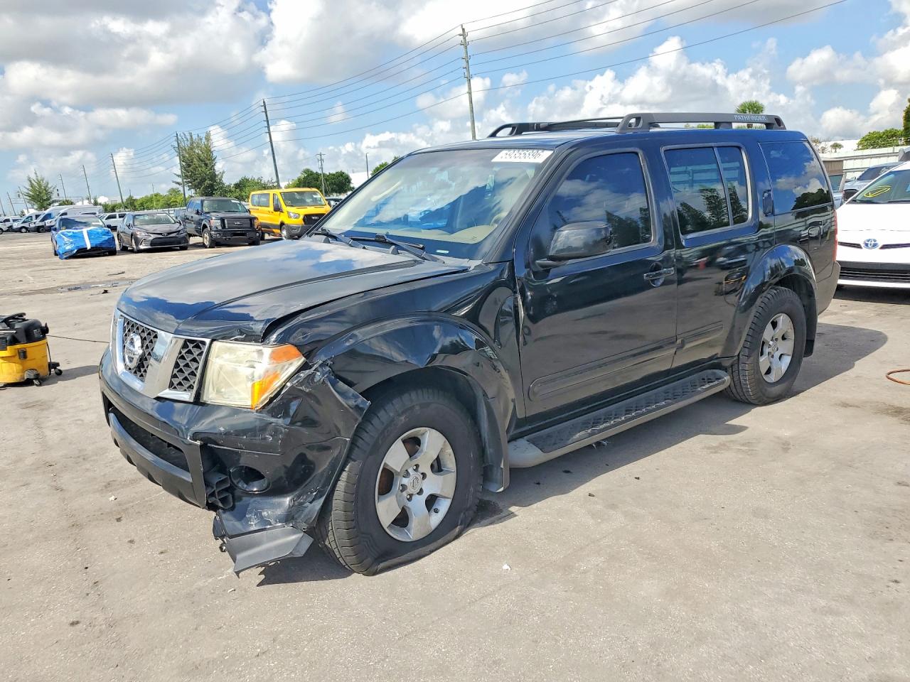 2007 Nissan Pathfinder S Black vin: 5N1AR18U57C621570