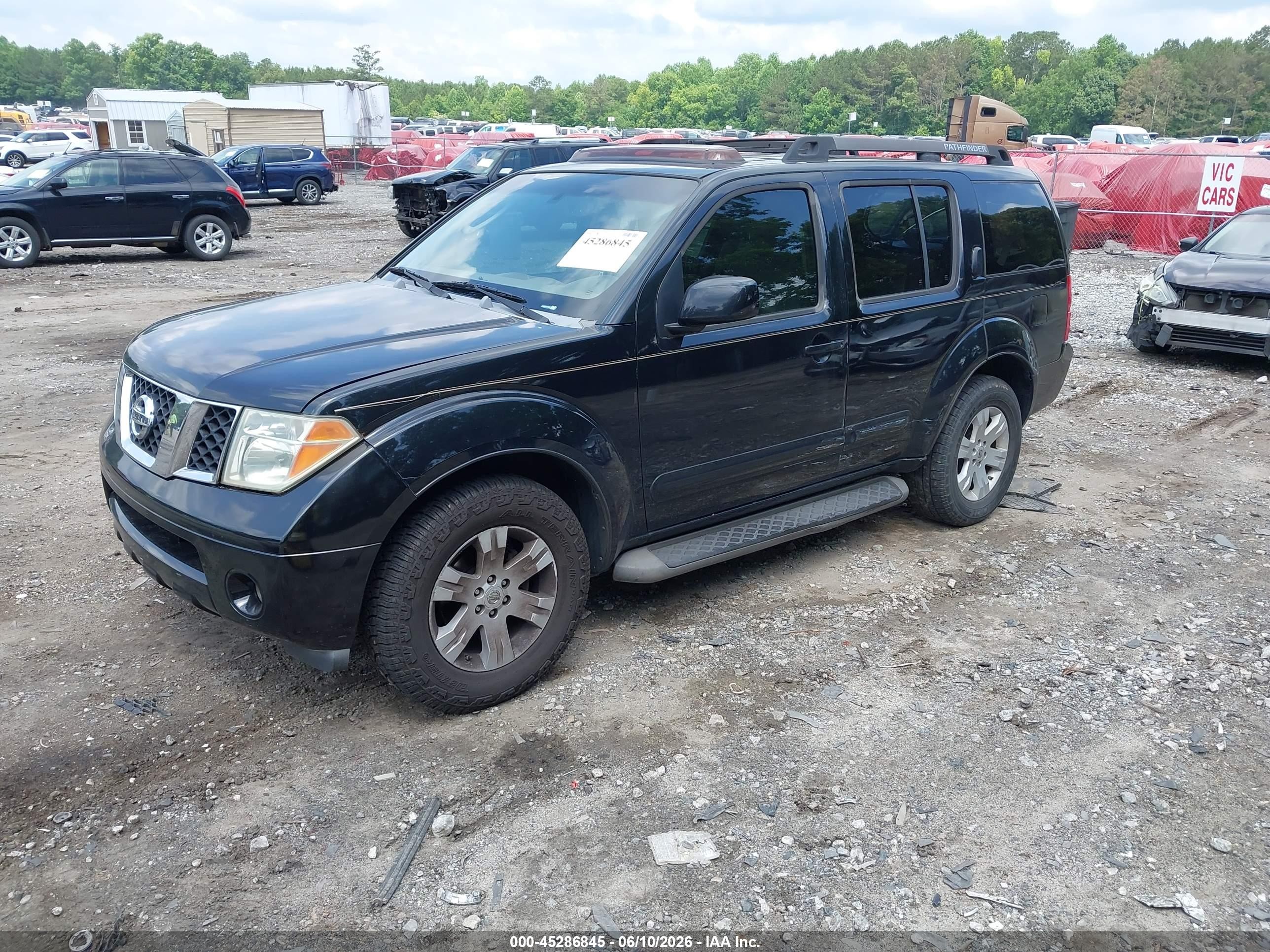 2007 Nissan Pathfinder Le Black vin: 5N1AR18U57C622265
