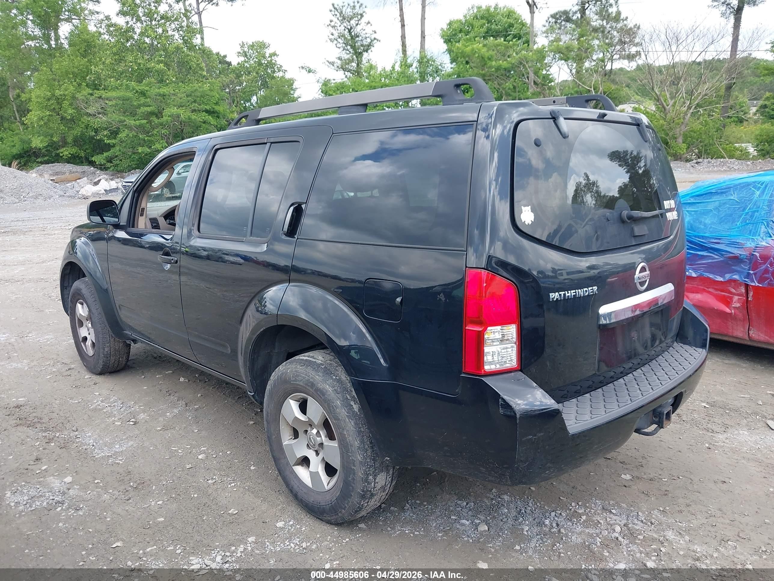 2008 Nissan Pathfinder S Черный vin: 5N1AR18U58C659575