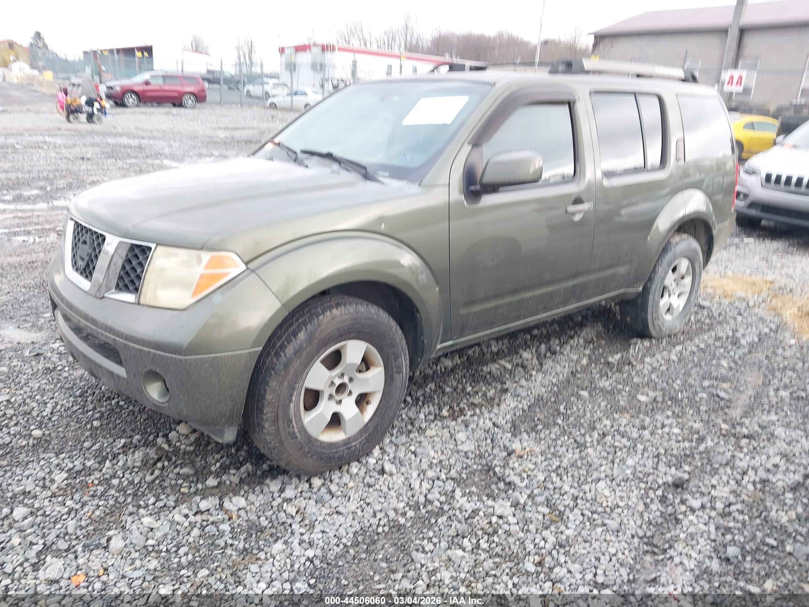 2005 Nissan Pathfinder Se Green vin: 5N1AR18U65C722386