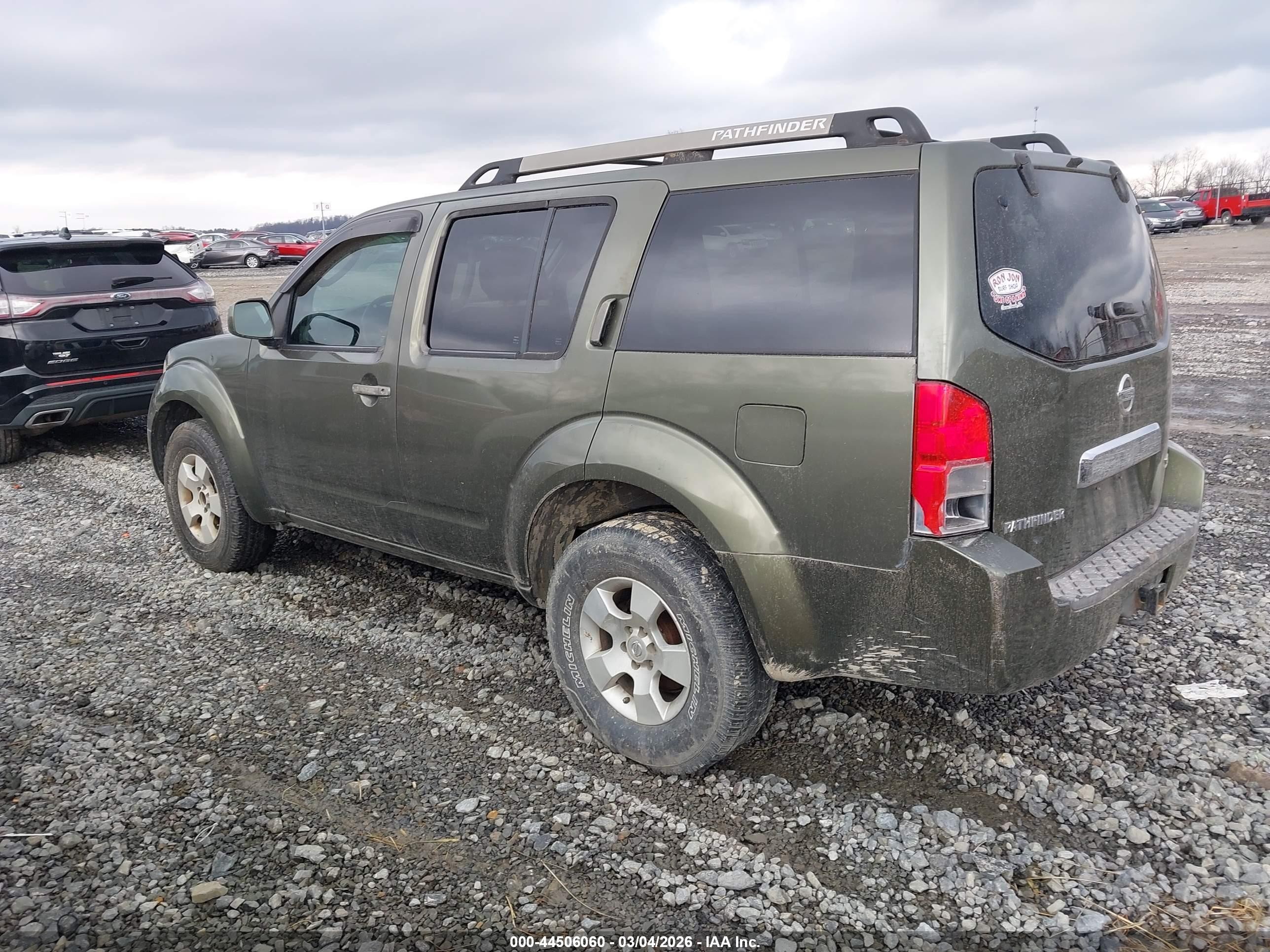 2005 Nissan Pathfinder Se Green vin: 5N1AR18U65C722386
