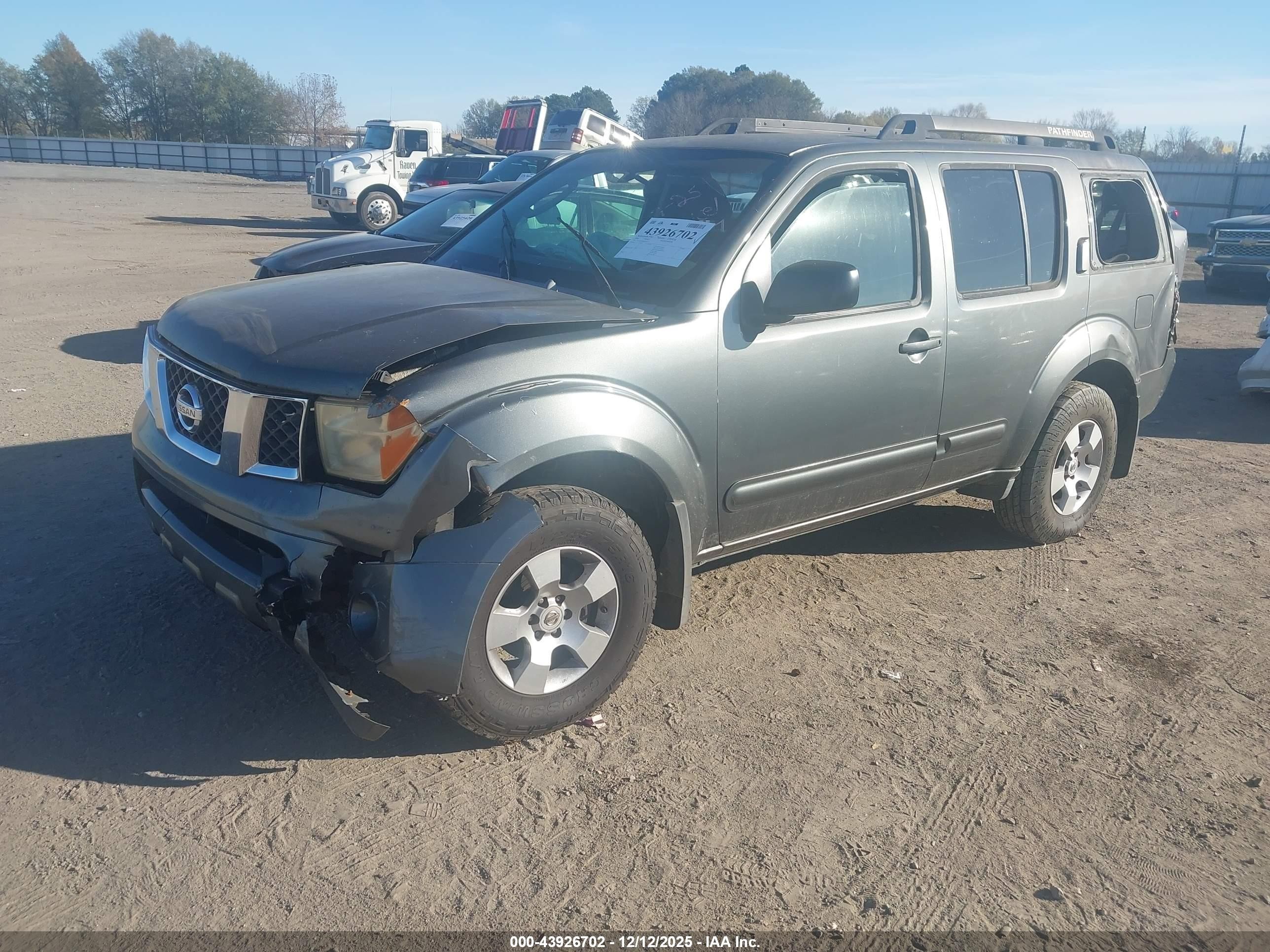 2006 Nissan Pathfinder S Gray vin: 5N1AR18U66C648727