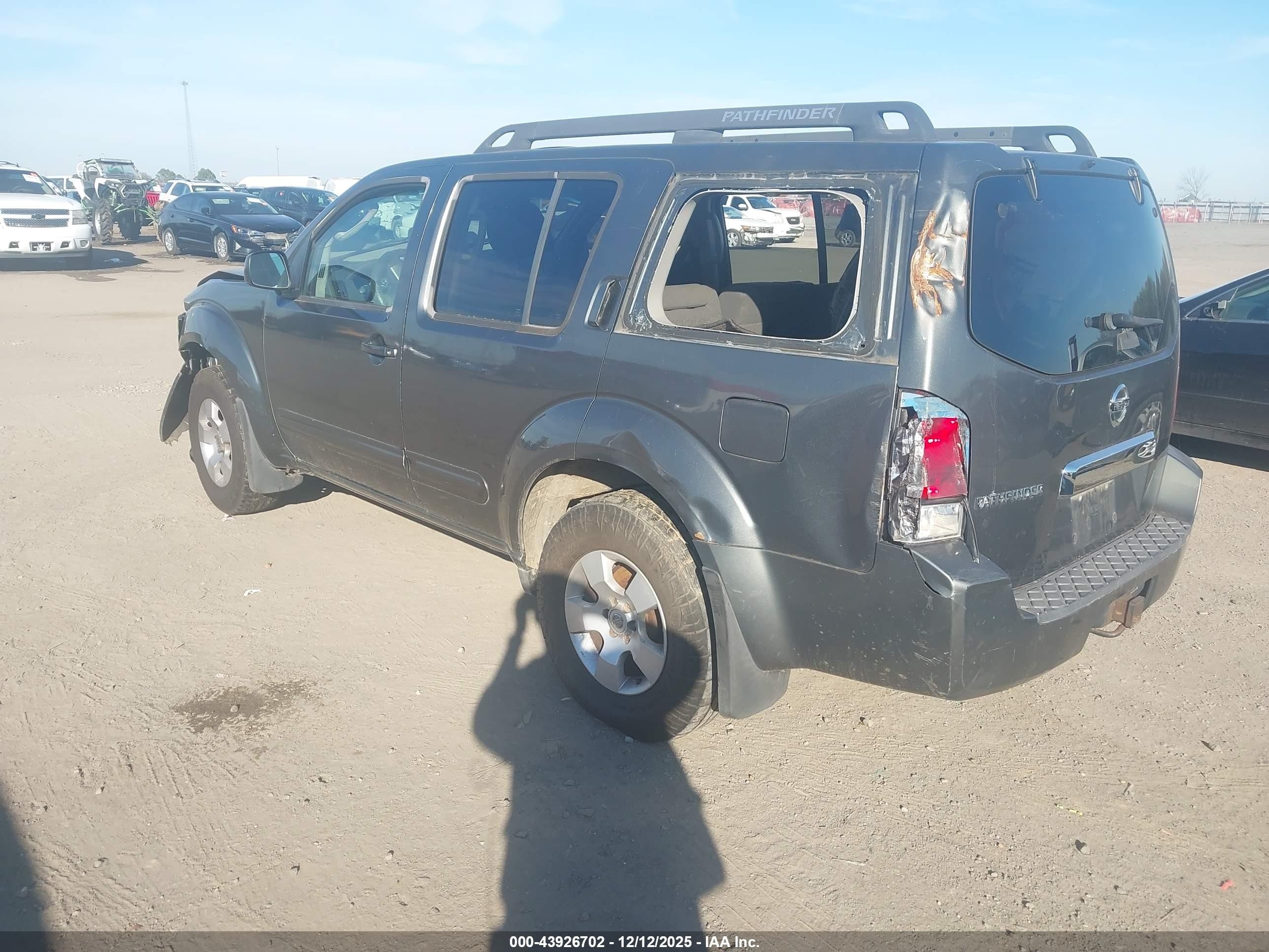 2006 Nissan Pathfinder S Gray vin: 5N1AR18U66C648727