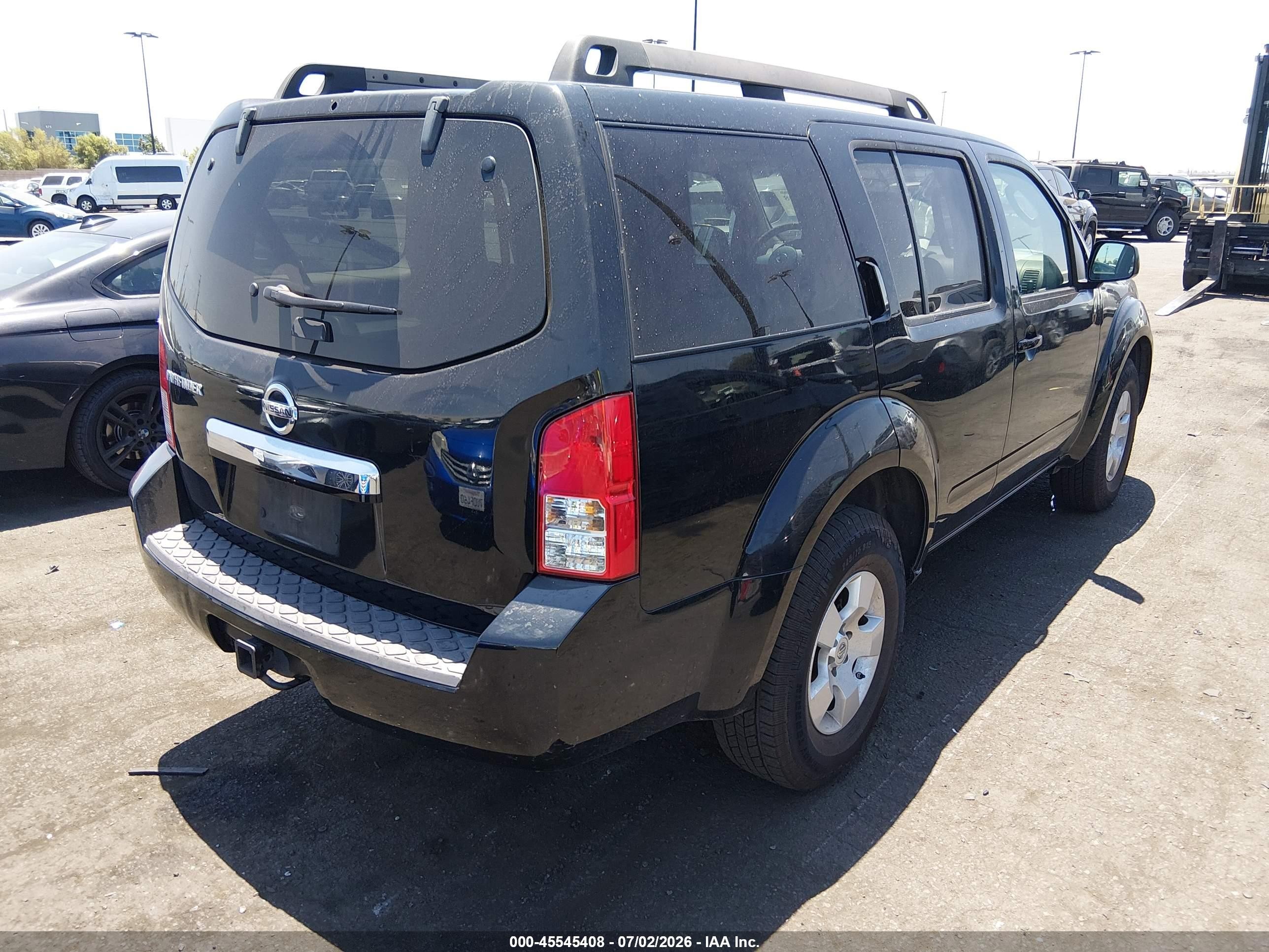 2008 Nissan Pathfinder S Черный vin: 5N1AR18U68C623314