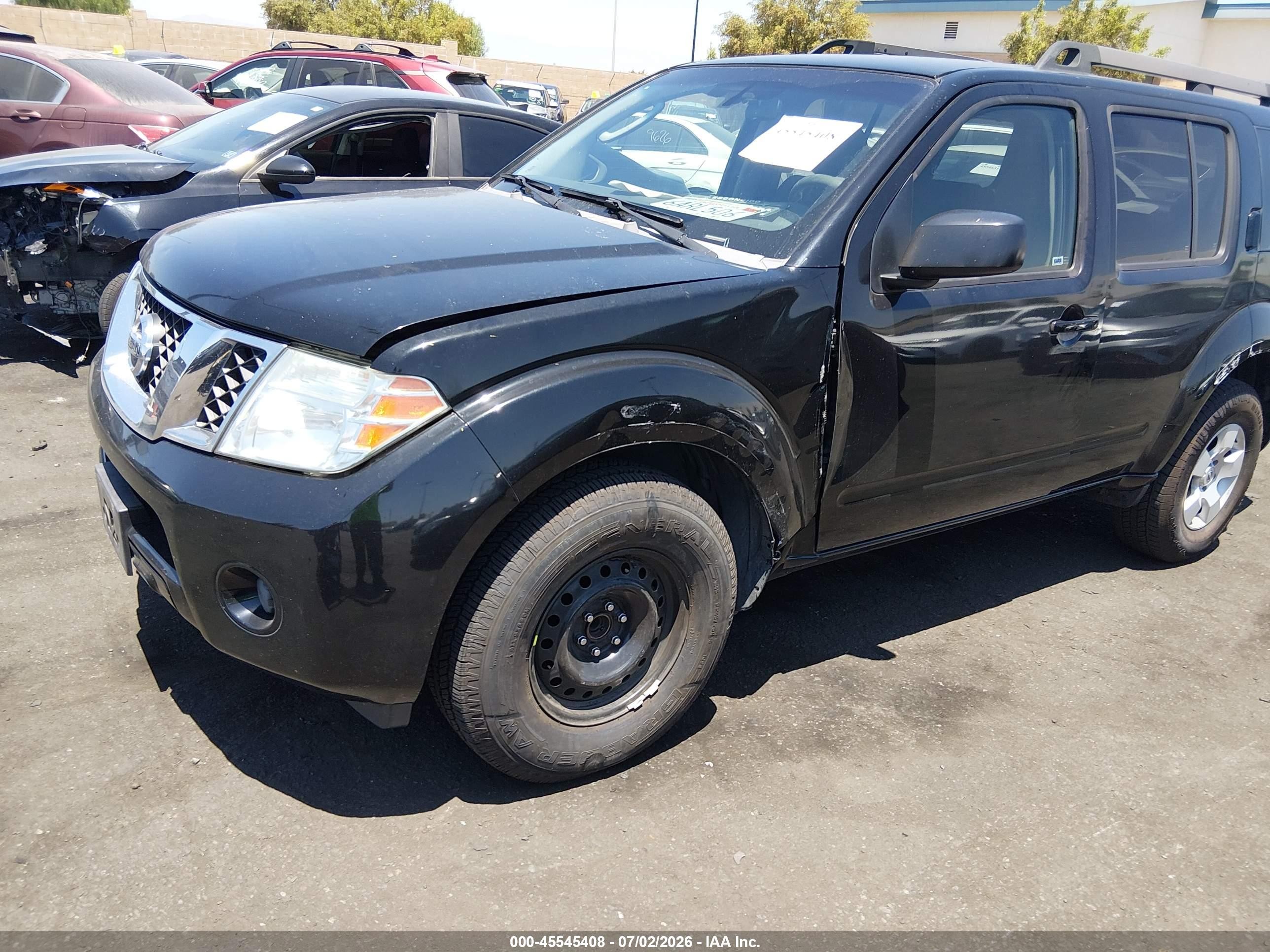 2008 Nissan Pathfinder S Черный vin: 5N1AR18U68C623314