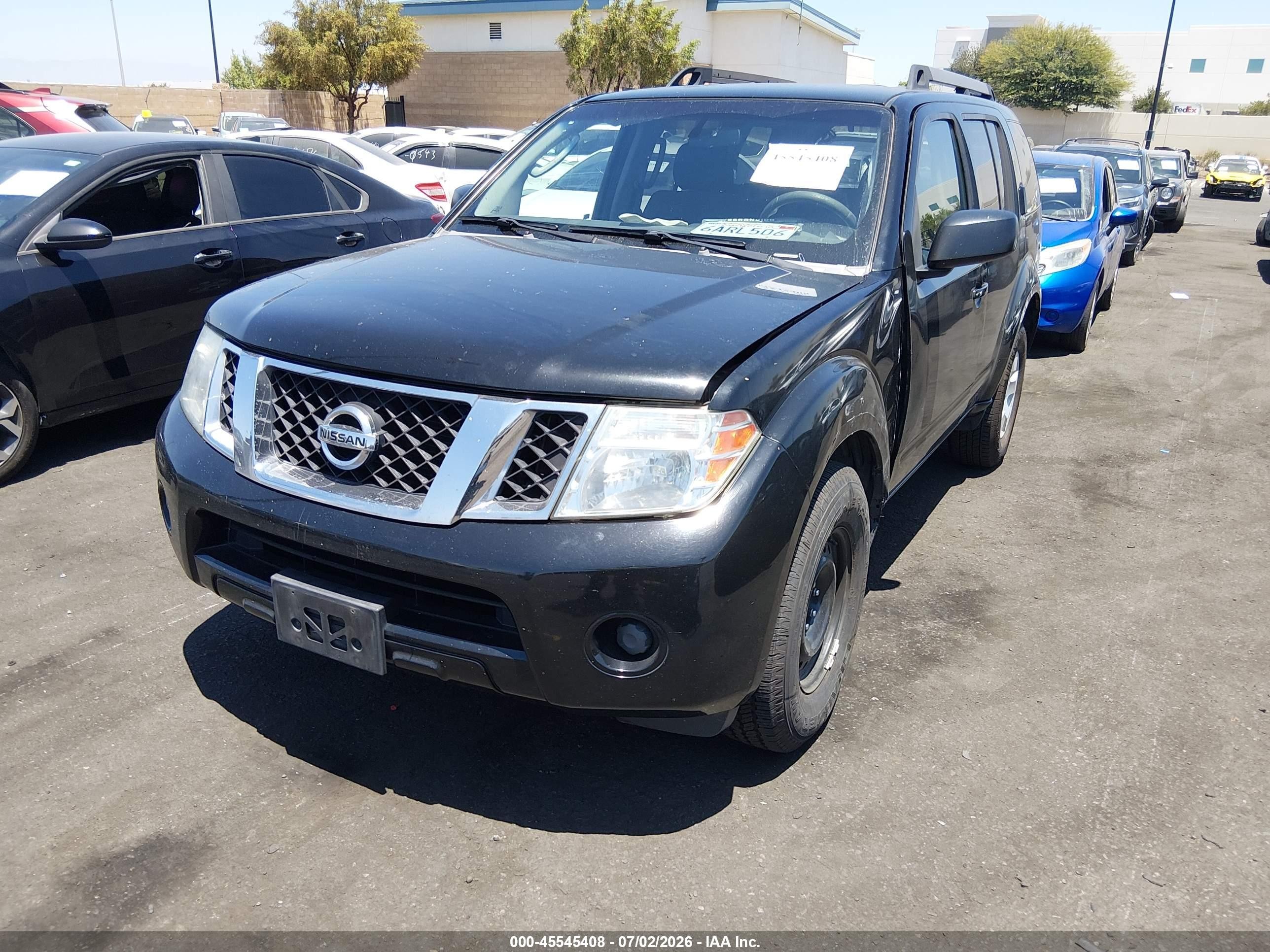 2008 Nissan Pathfinder S Черный vin: 5N1AR18U68C623314