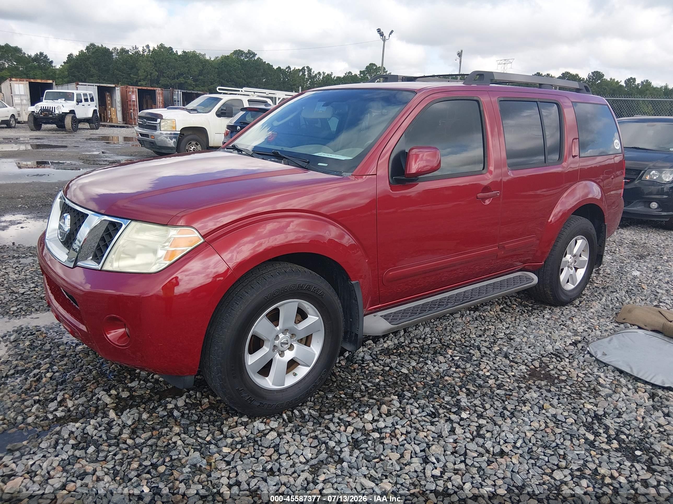 2008 Nissan Pathfinder Se Red vin: 5N1AR18U68C646544