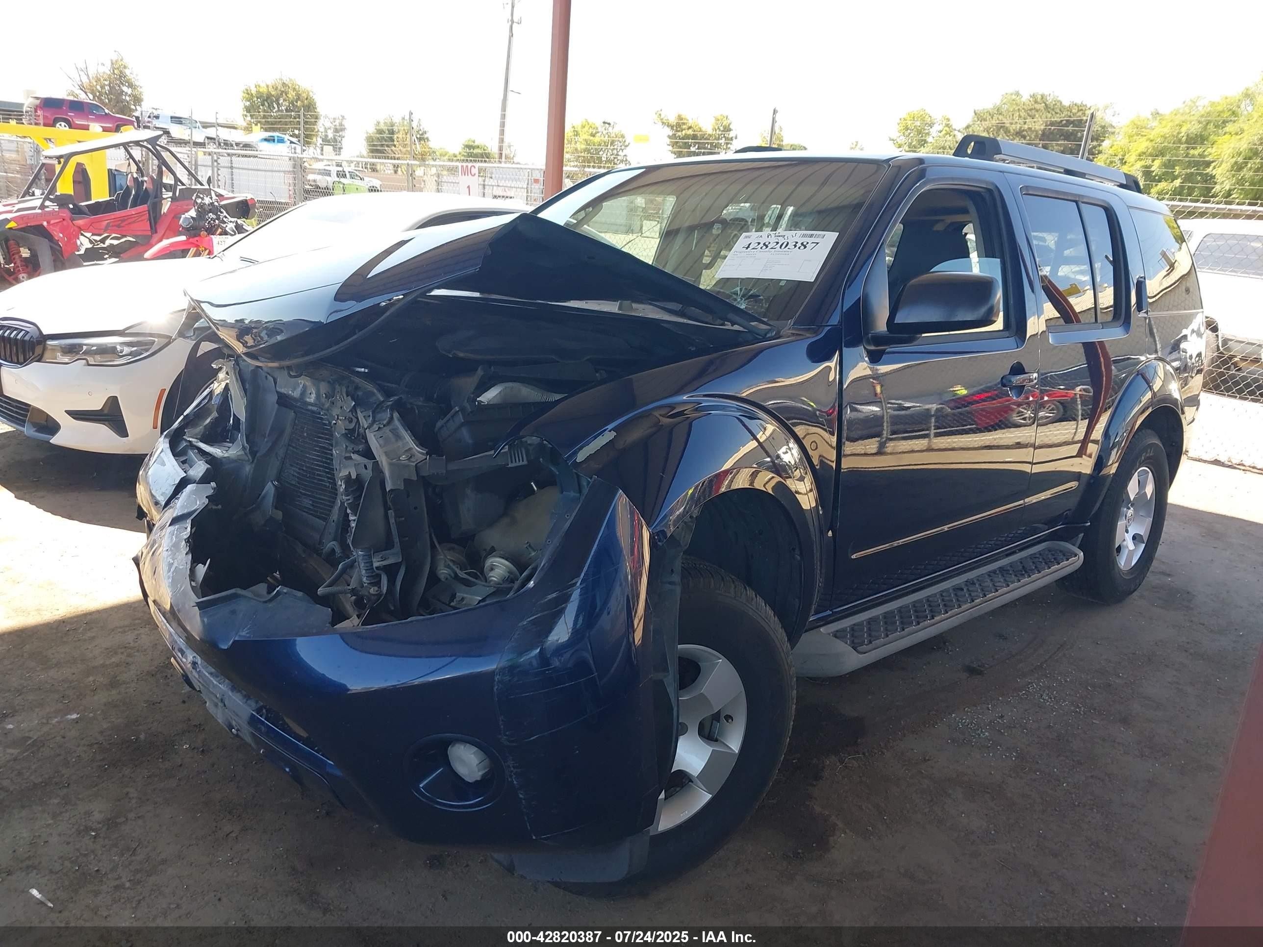 2008 Nissan Pathfinder S Dark Blue vin: 5N1AR18U68C648908
