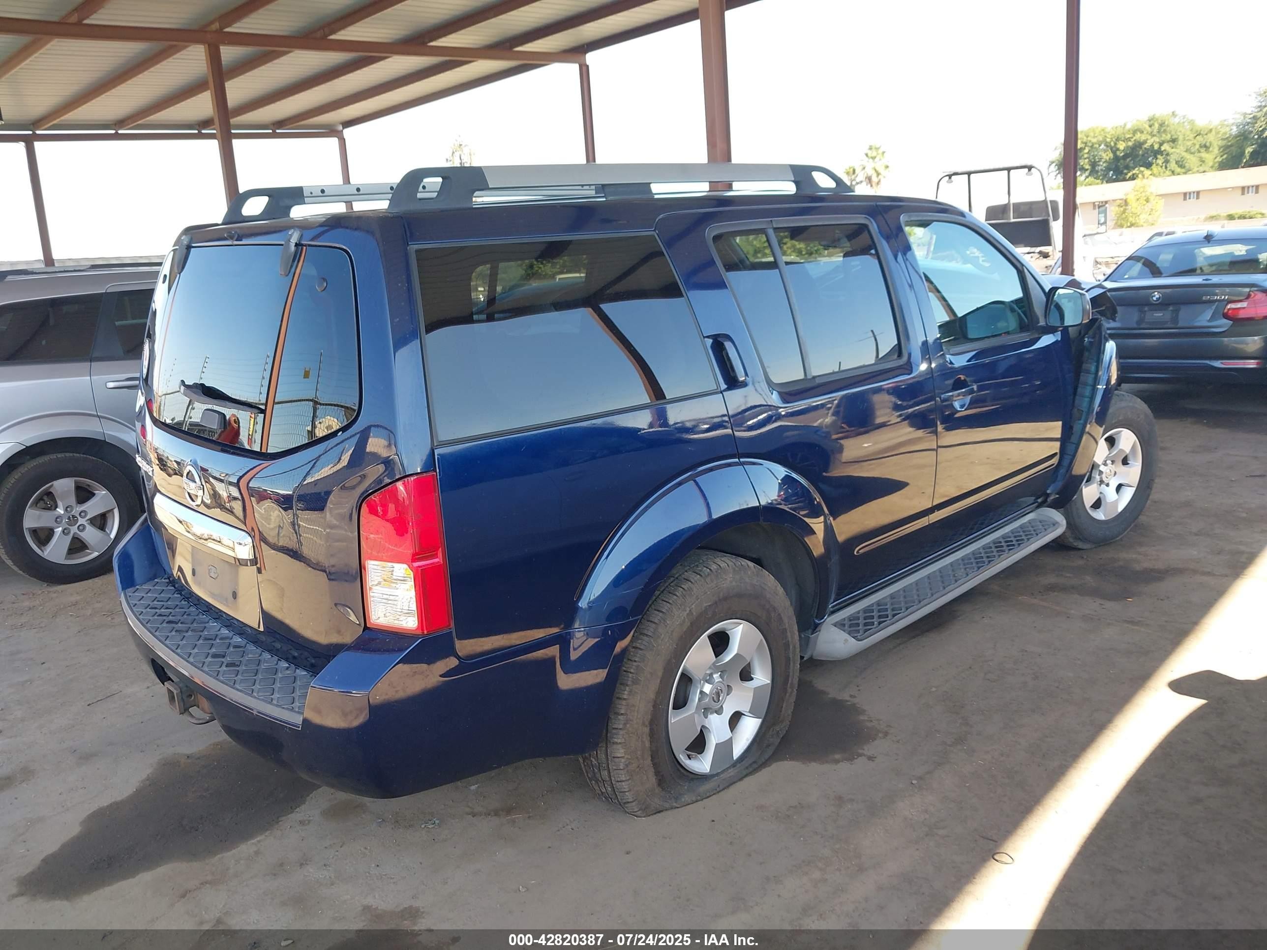 2008 Nissan Pathfinder S Dark Blue vin: 5N1AR18U68C648908