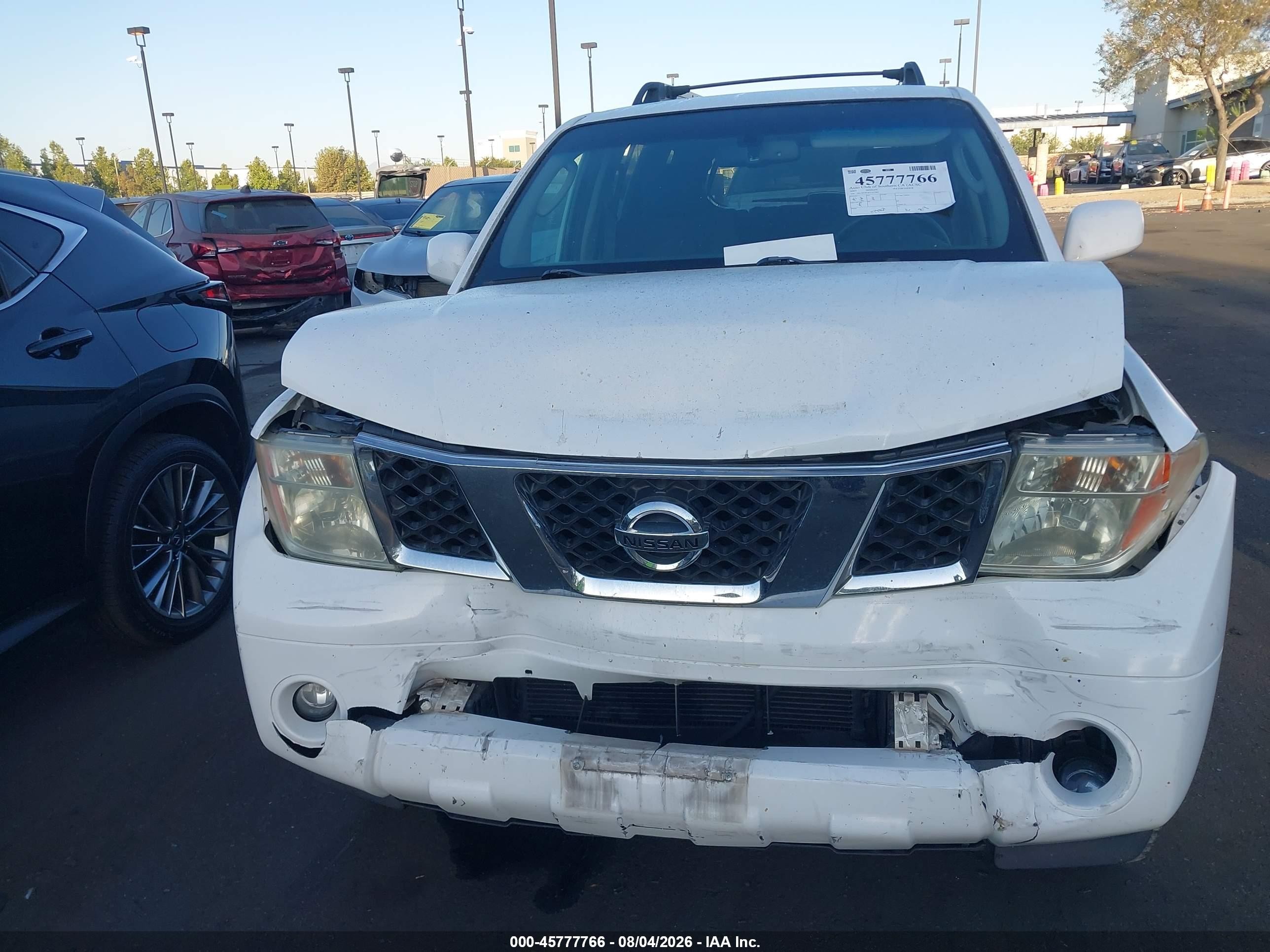 2007 Nissan Pathfinder Se White vin: 5N1AR18U87C637987