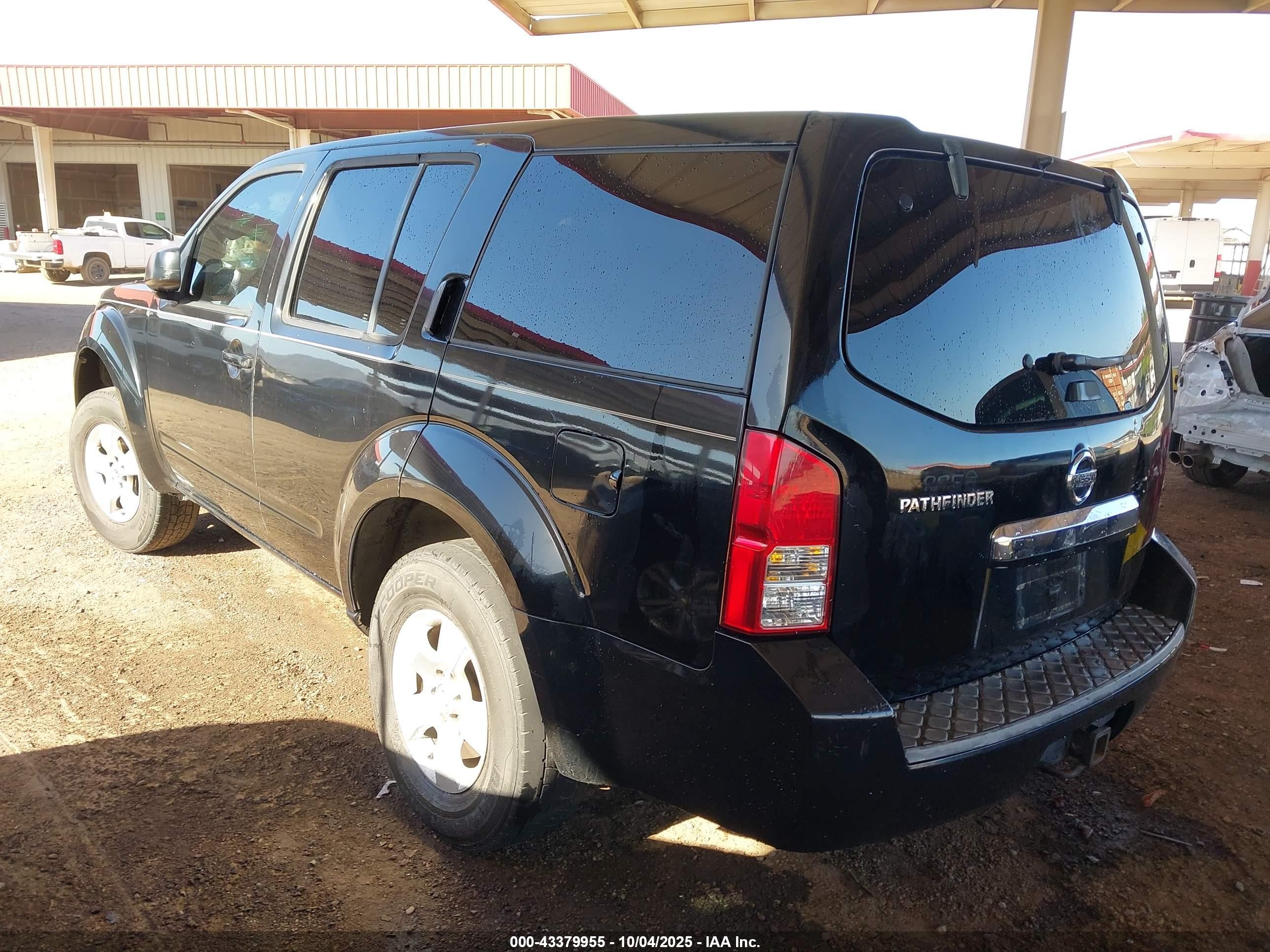 2008 Nissan Pathfinder S Black vin: 5N1AR18U88C616140