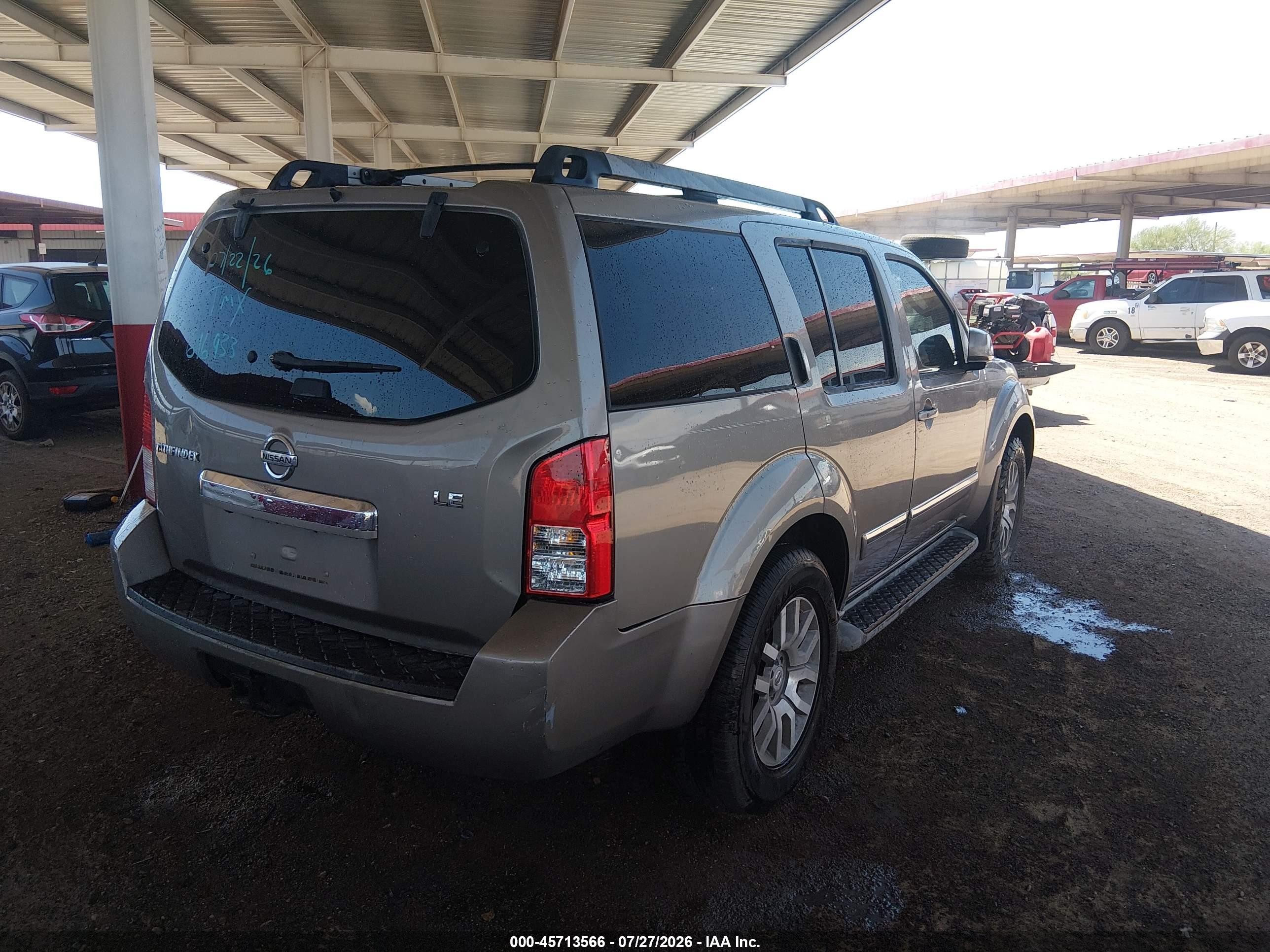 2009 Nissan Pathfinder Le Gray vin: 5N1AR18U89C616933