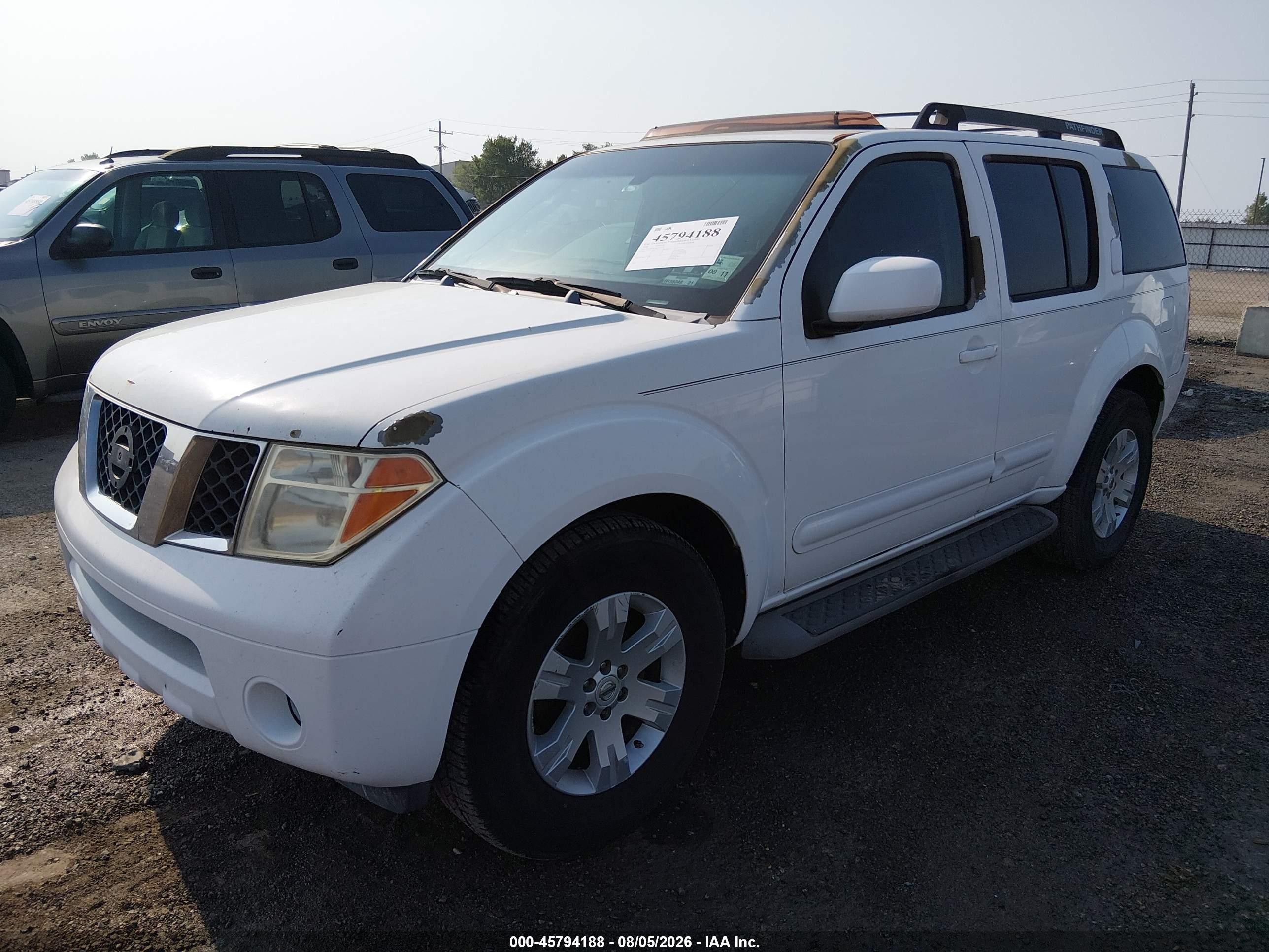 2006 Nissan Pathfinder Le White vin: 5N1AR18U96C680071