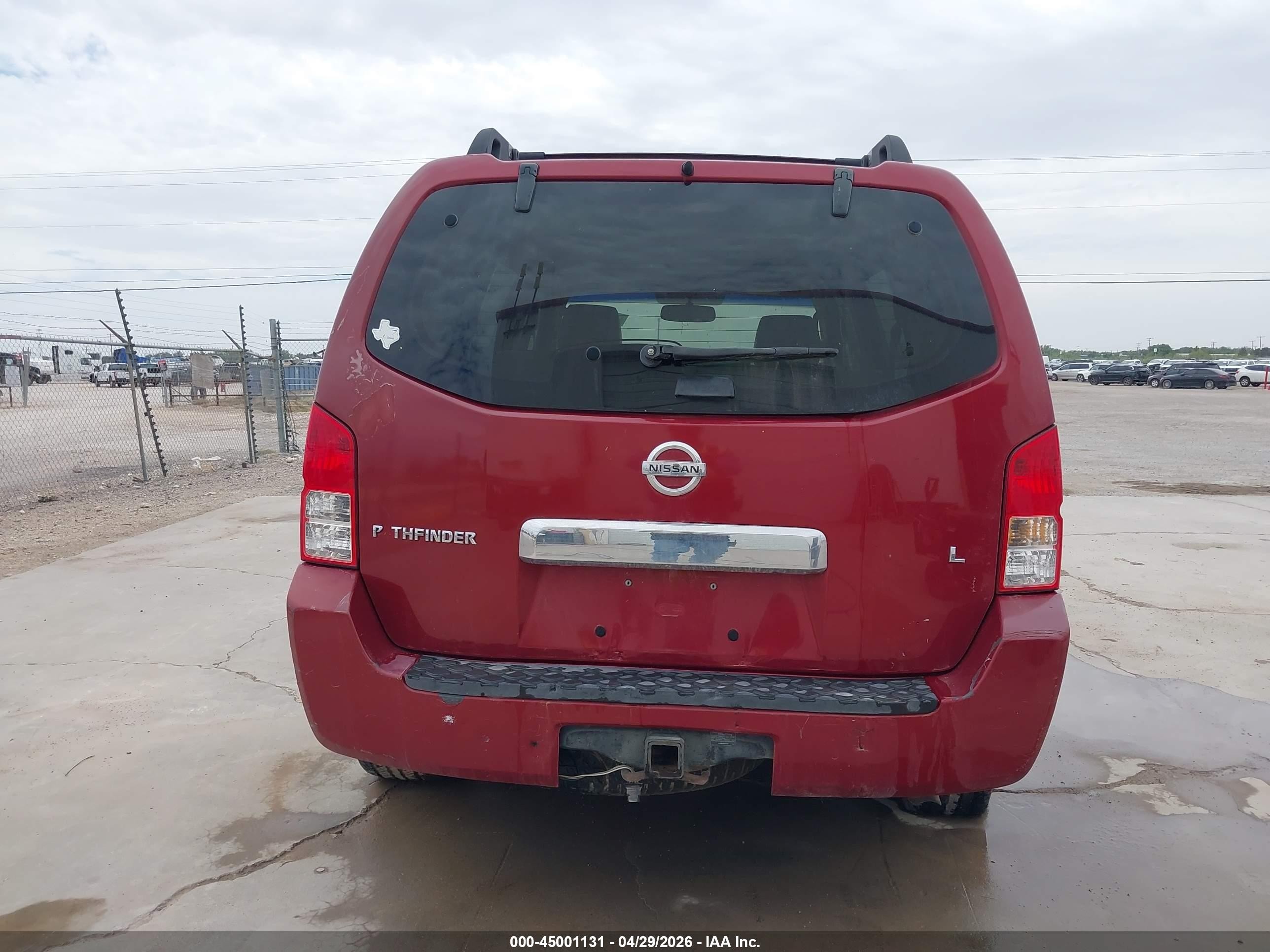 2006 Nissan Pathfinder Le Красный vin: 5N1AR18U96C683715