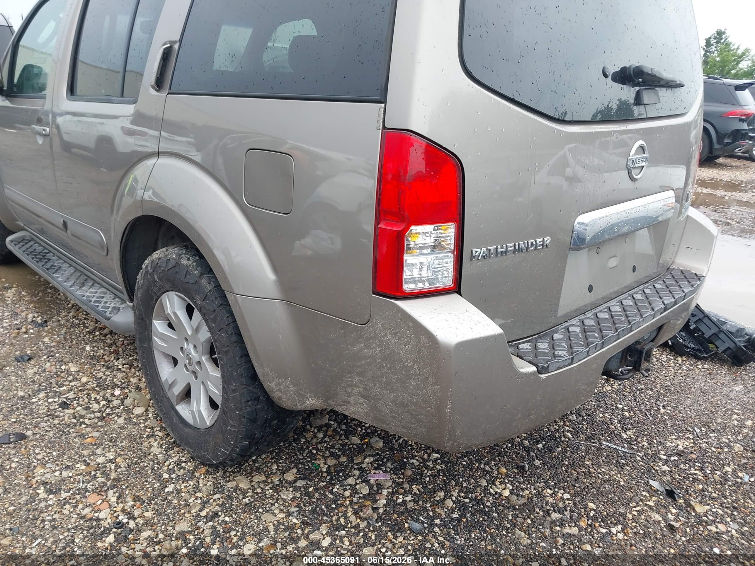 2007 Nissan Pathfinder Le Brown vin: 5N1AR18UX7C622570