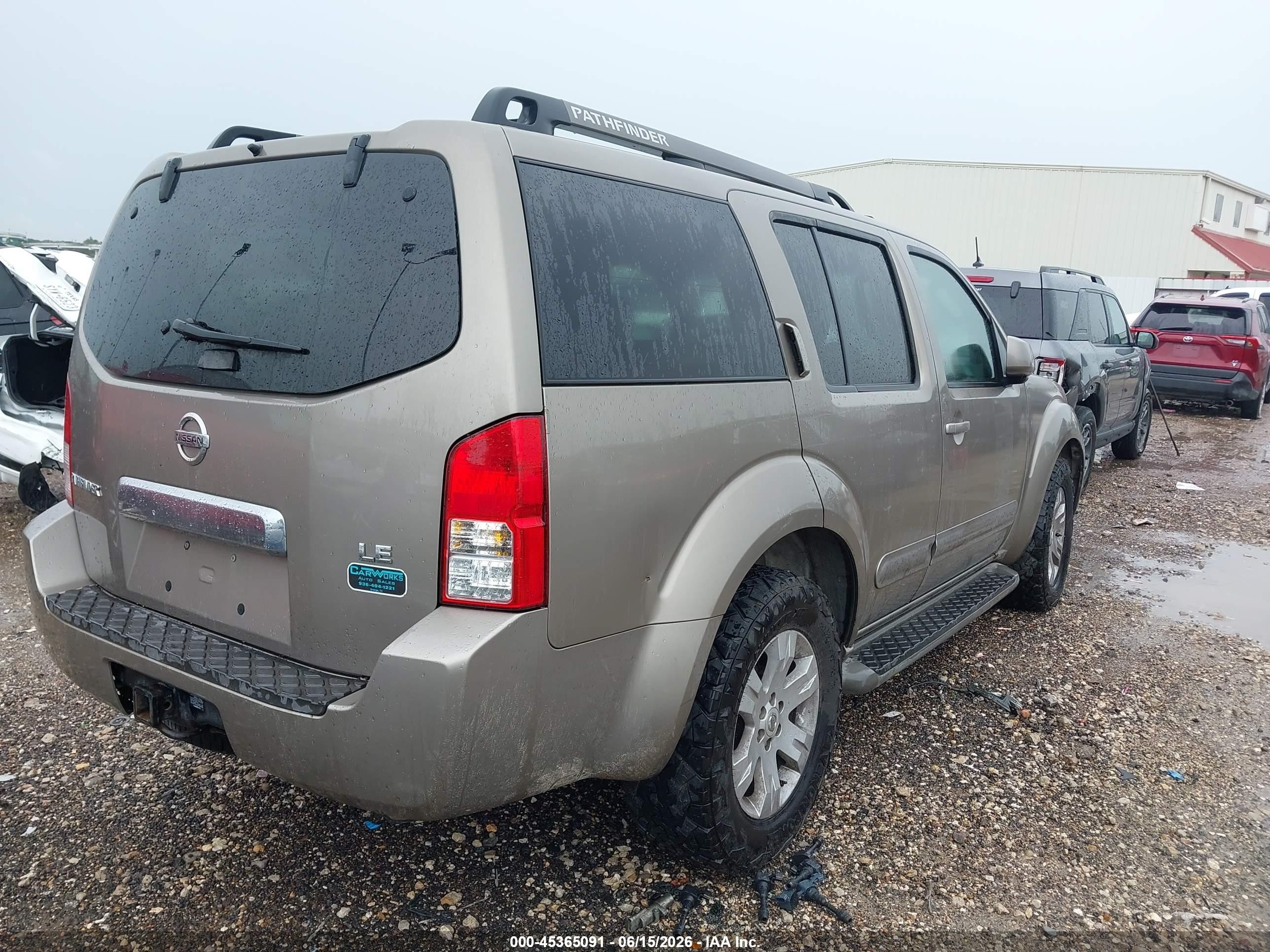 2007 Nissan Pathfinder Le Brown vin: 5N1AR18UX7C622570