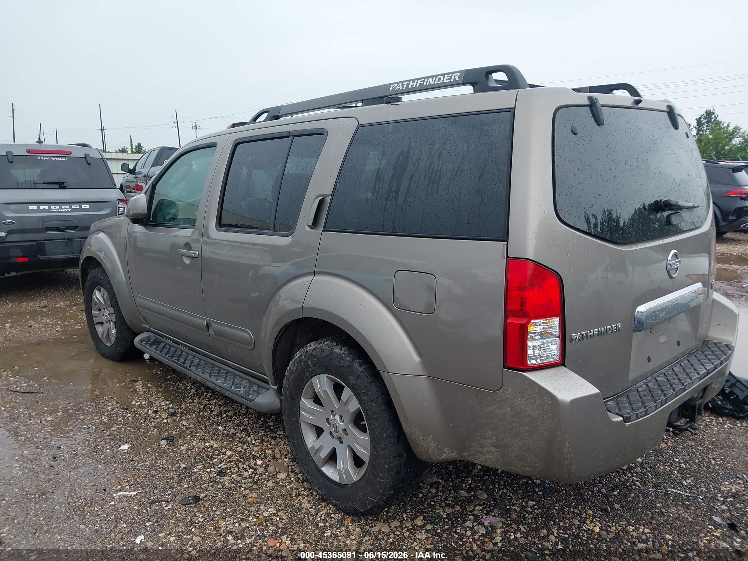 2007 Nissan Pathfinder Le Brown vin: 5N1AR18UX7C622570