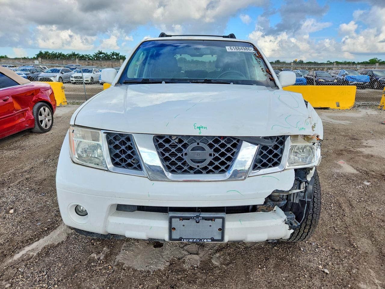 2007 Nissan Pathfinder S White vin: 5N1AR18UX7C626215