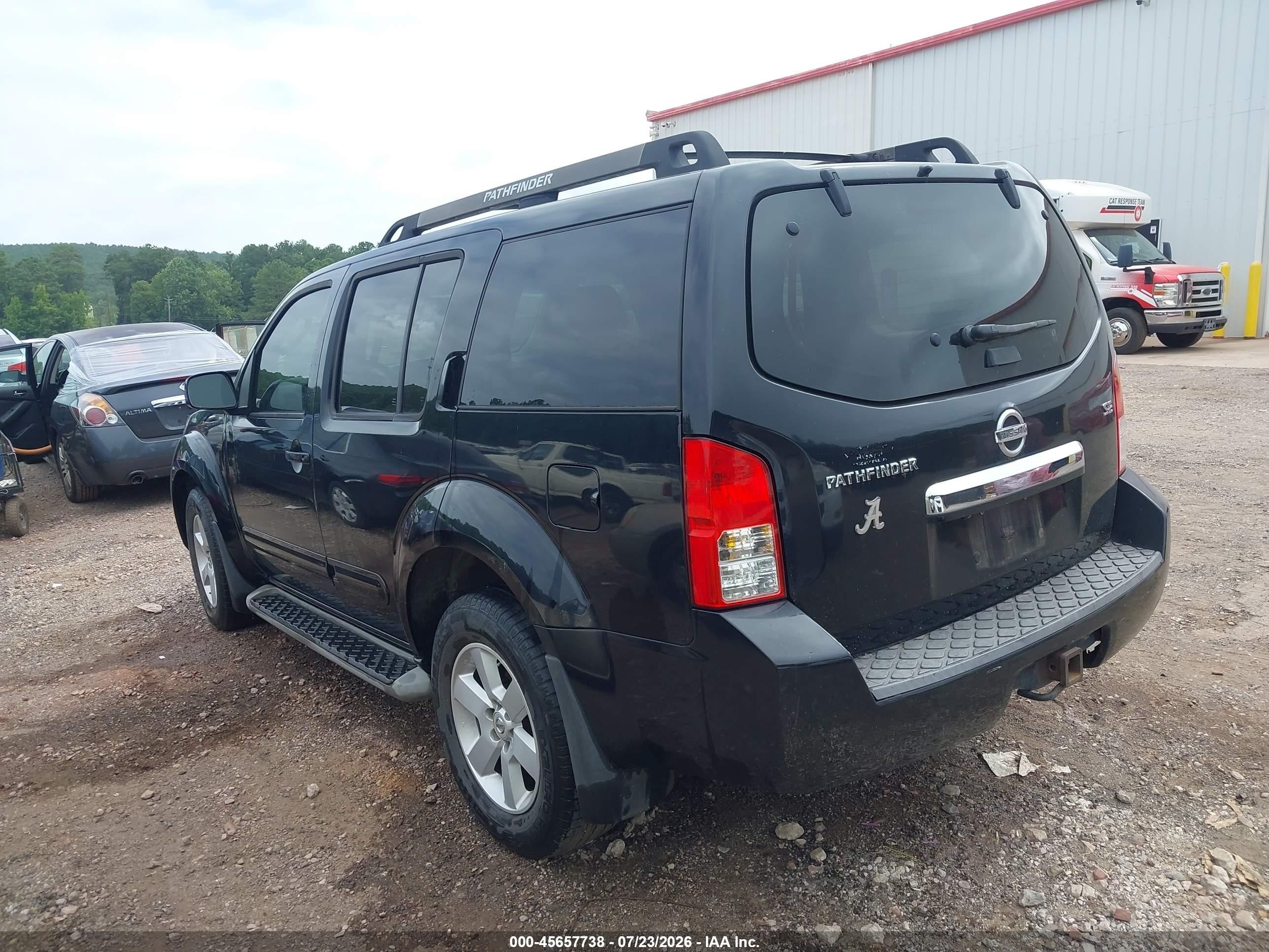 2008 Nissan Pathfinder Se Black vin: 5N1AR18UX8C645977