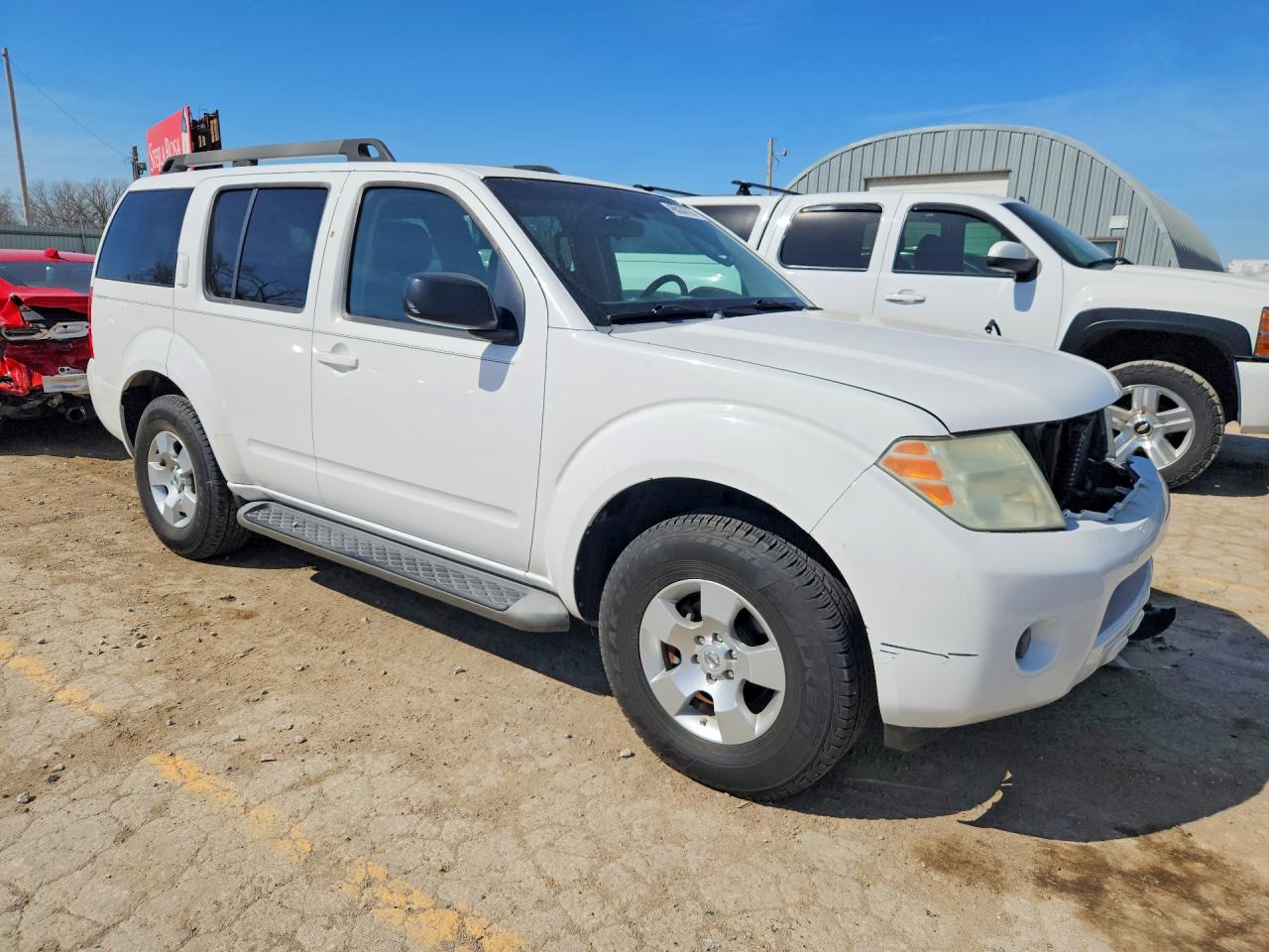 2008 Nissan Pathfinder S White vin: 5N1AR18UX8C647051