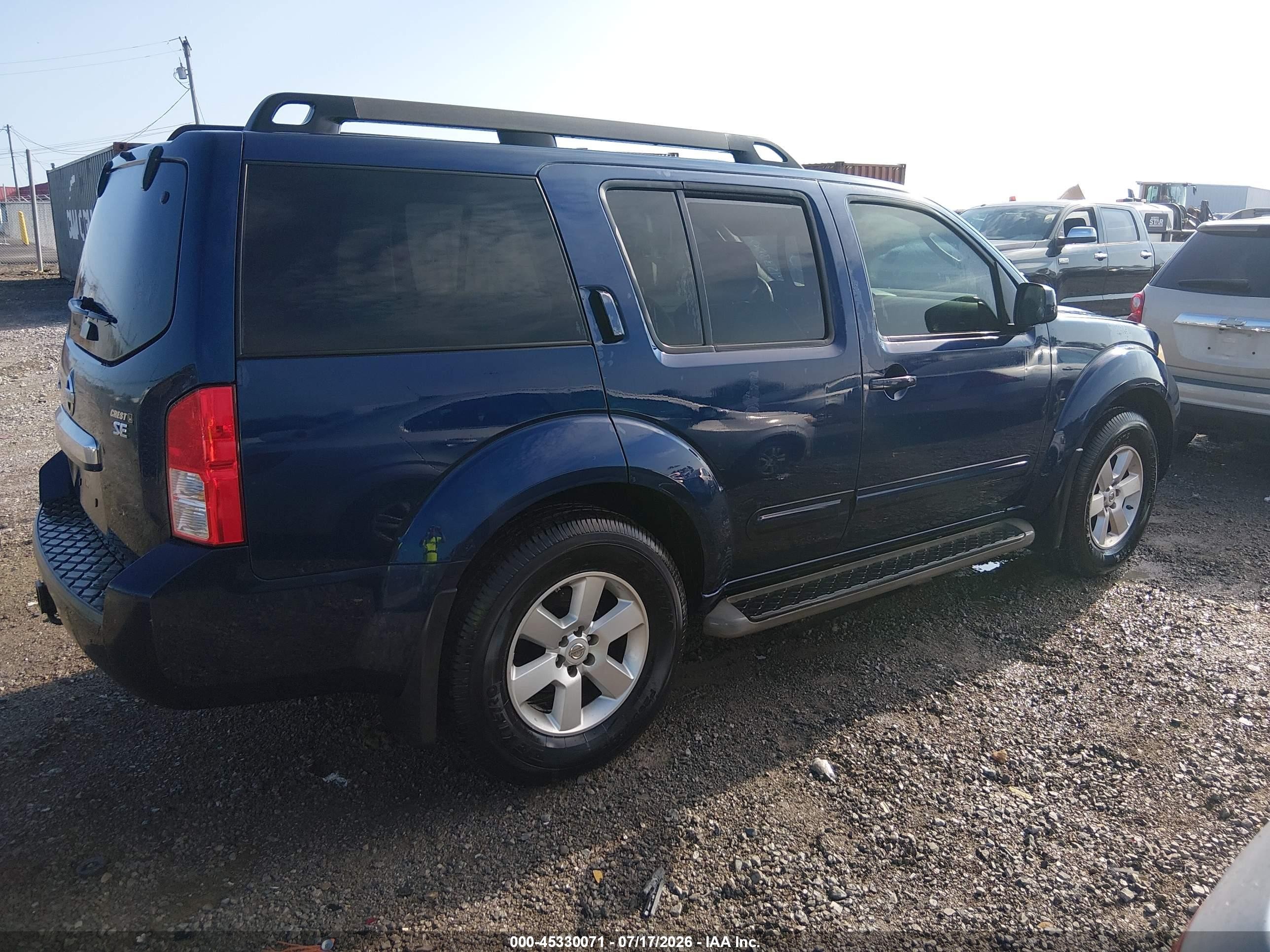 2009 Nissan Pathfinder Se Синий vin: 5N1AR18UX9C618196