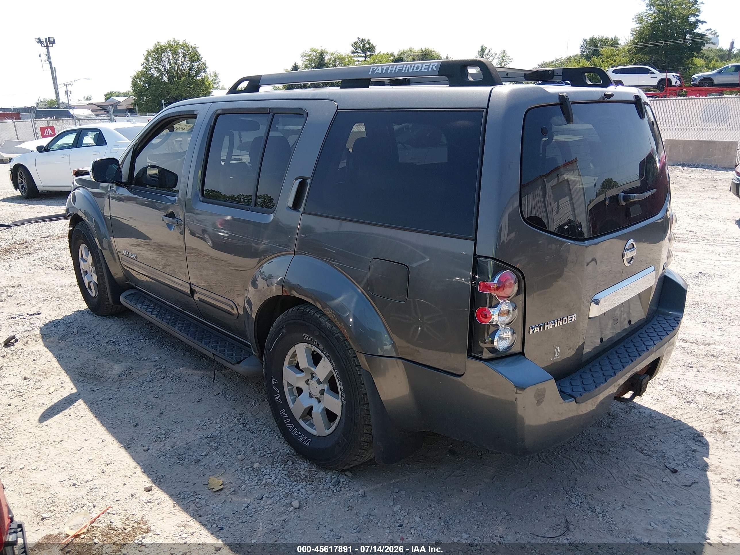 2005 Nissan Pathfinder Se Off-road Gray vin: 5N1AR18W05C714401