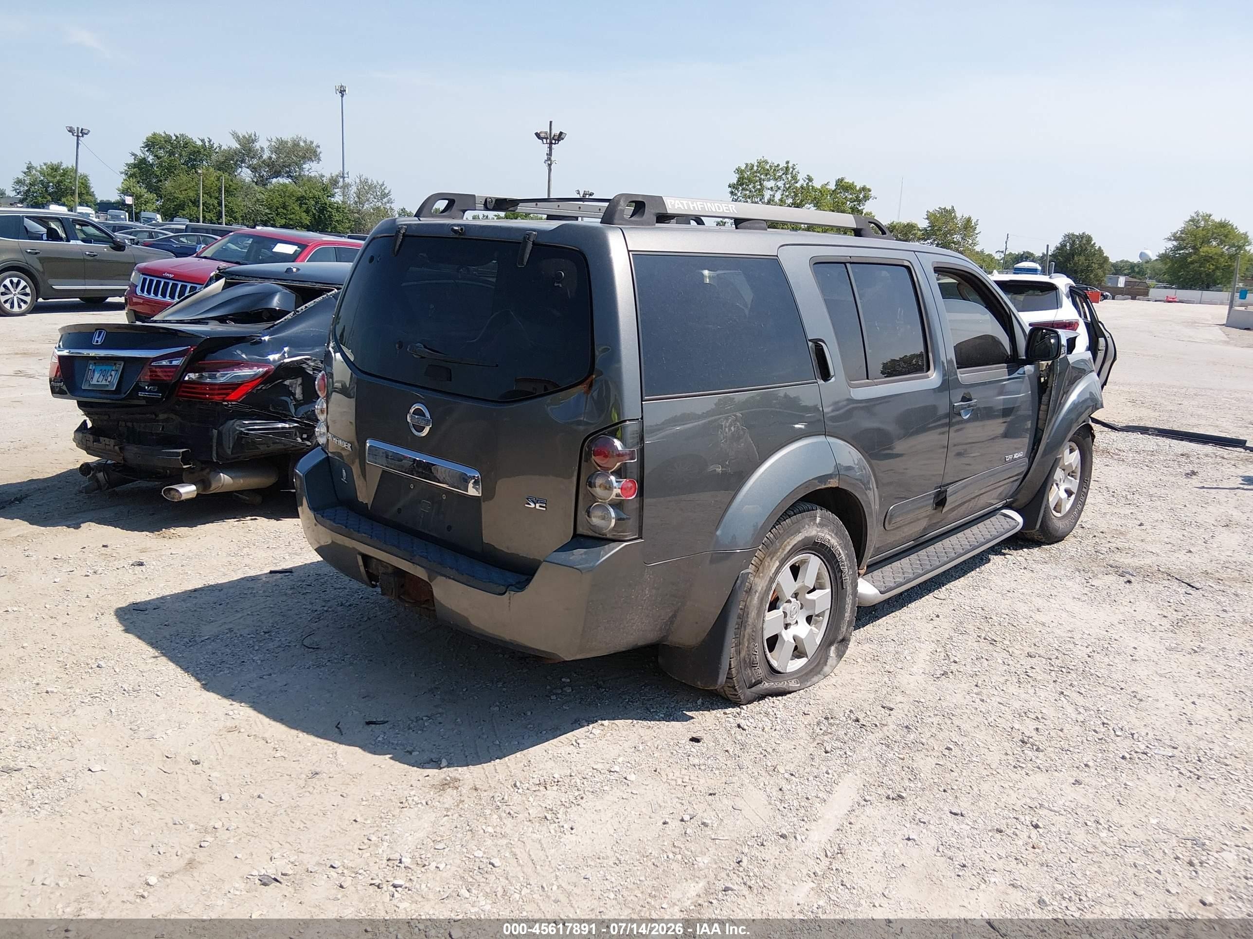 2005 Nissan Pathfinder Se Off-road Gray vin: 5N1AR18W05C714401