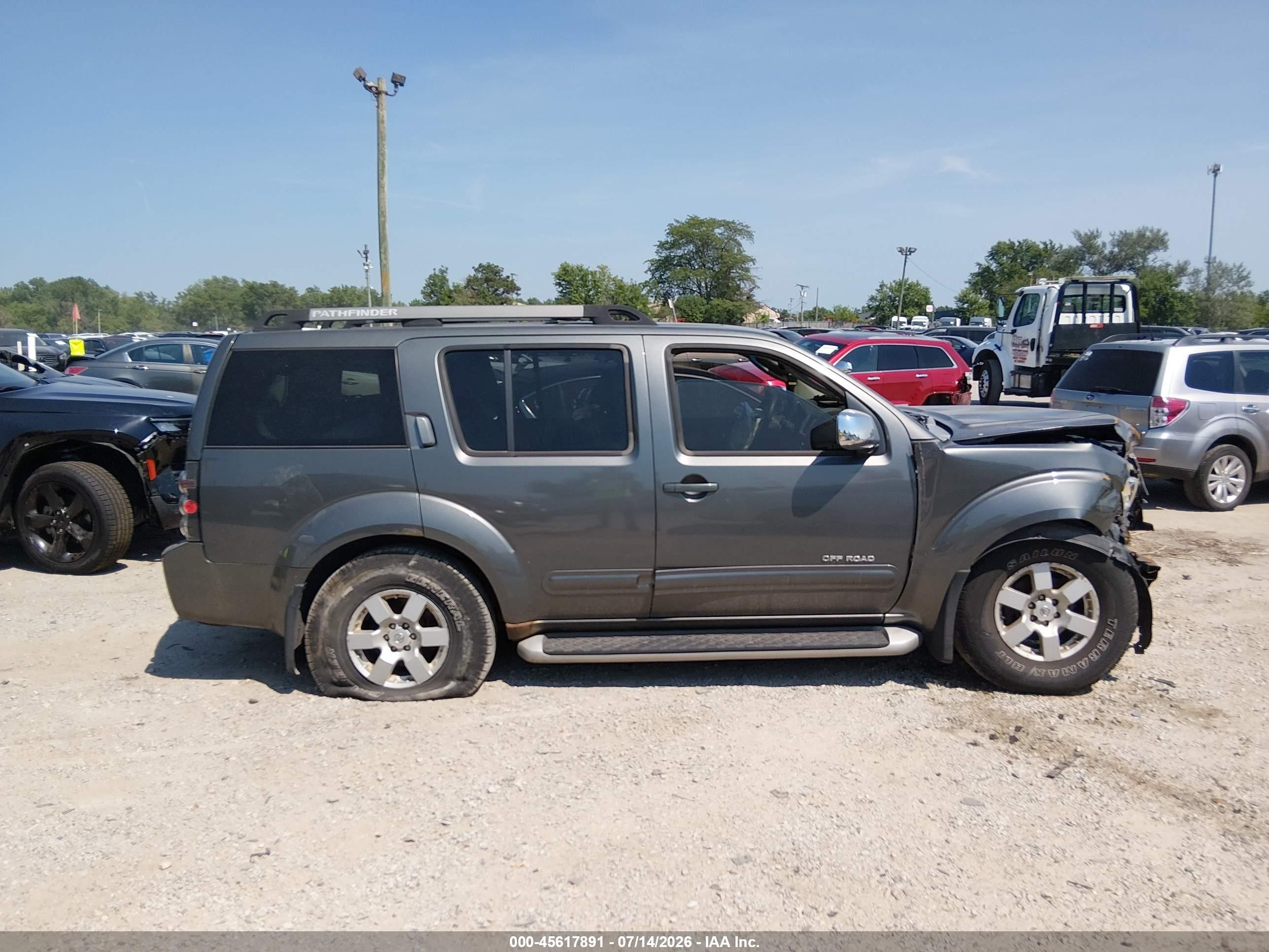 2005 Nissan Pathfinder Se Off-road Gray vin: 5N1AR18W05C714401