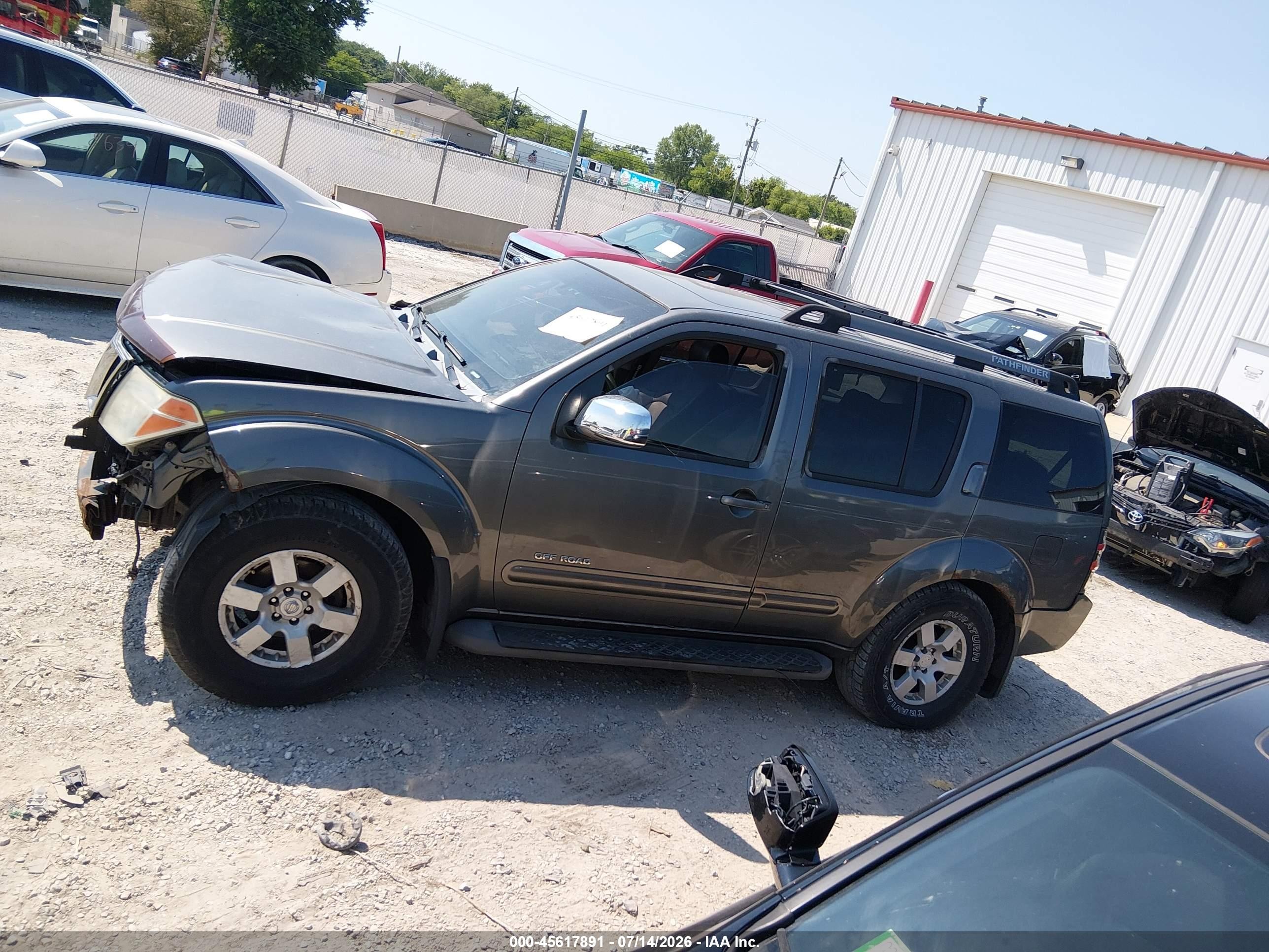 2005 Nissan Pathfinder Se Off-road Gray vin: 5N1AR18W05C714401
