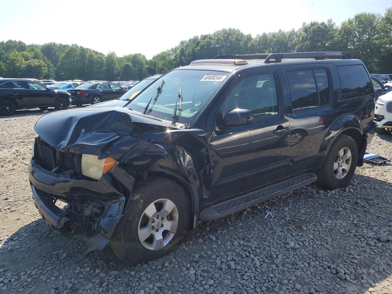 2007 Nissan Pathfinder S Black vin: 5N1AR18W07C629903