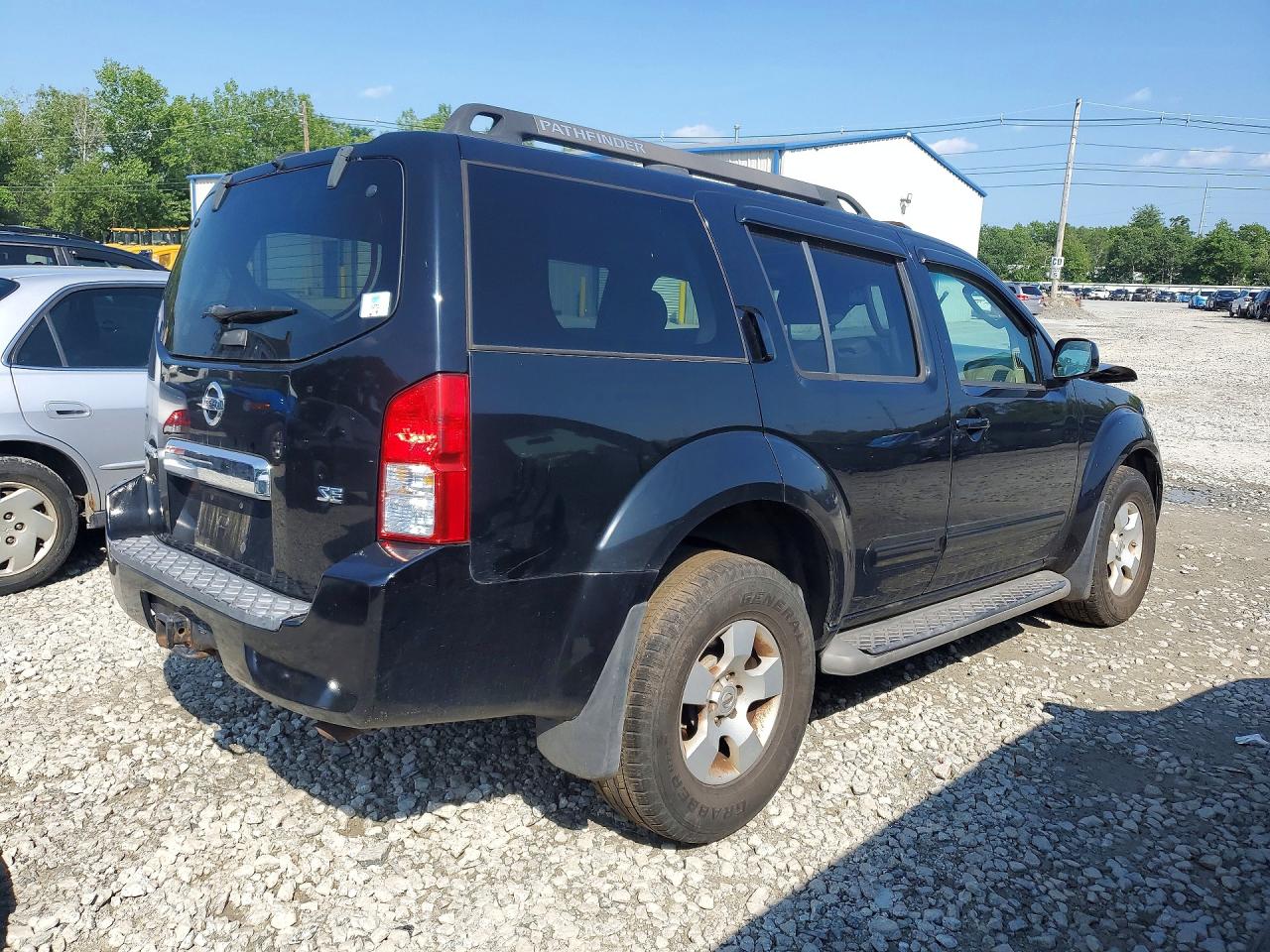 2007 Nissan Pathfinder S Black vin: 5N1AR18W07C629903