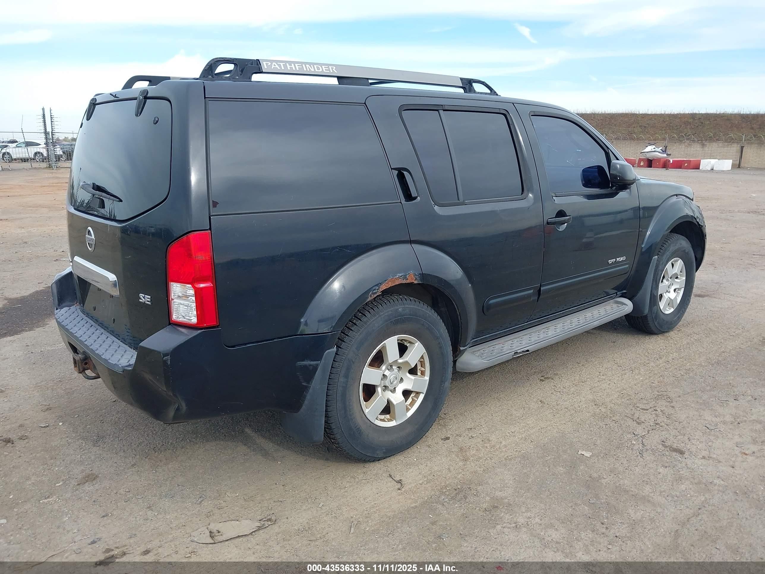 2005 Nissan Pathfinder Se Off-road Black vin: 5N1AR18W15C713094