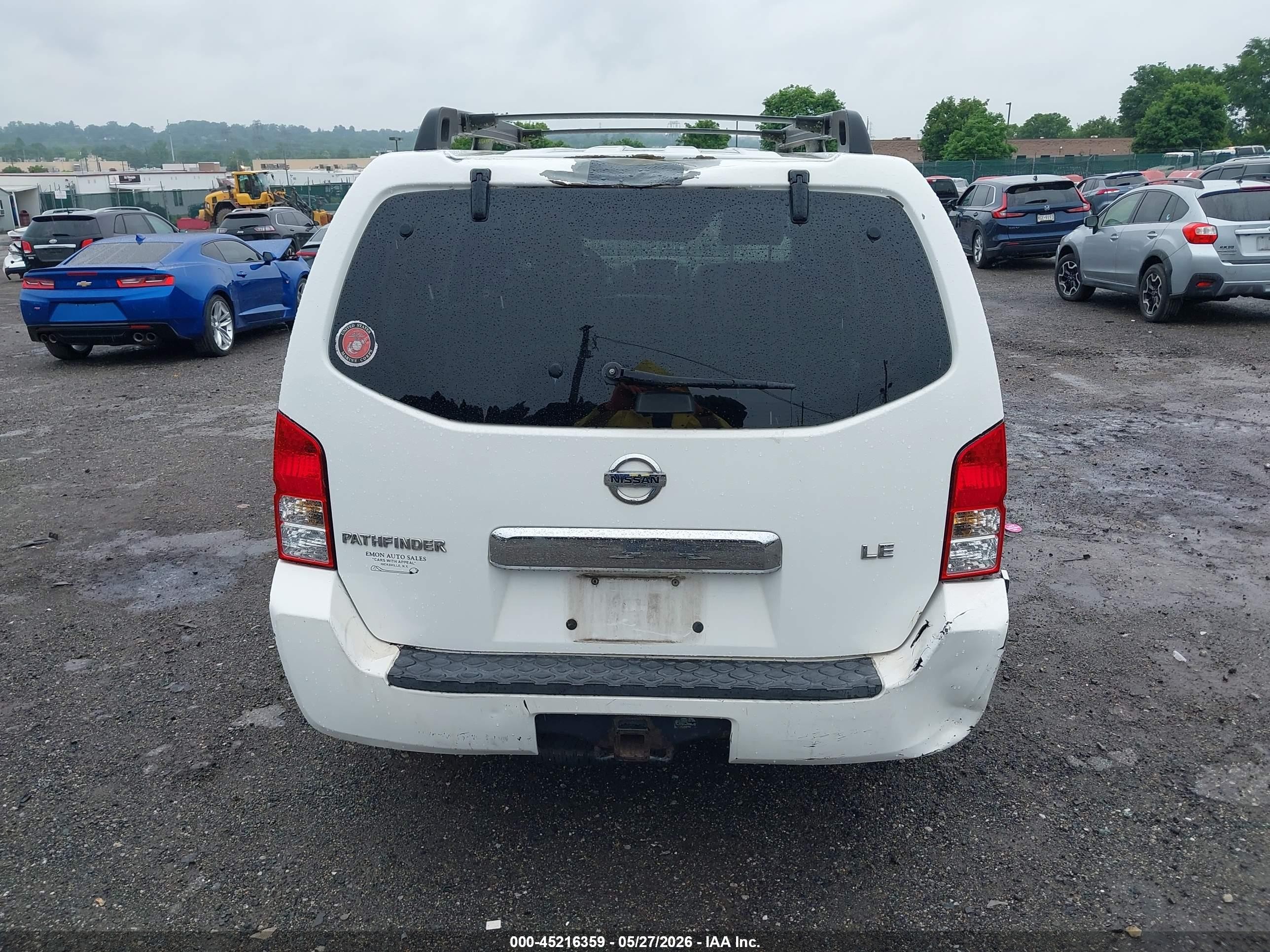2006 Nissan Pathfinder Le White vin: 5N1AR18W16C641007