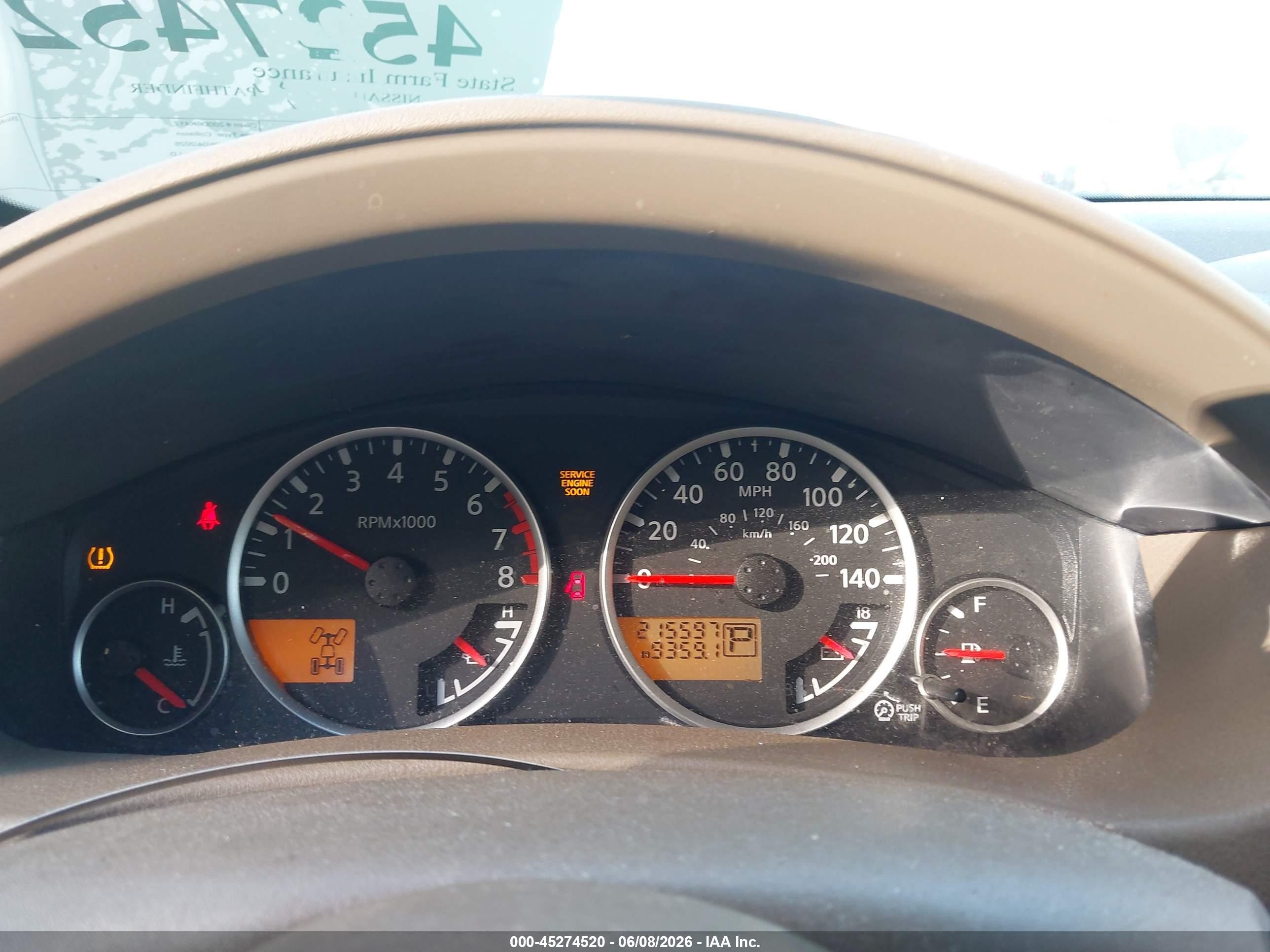 2006 Nissan Pathfinder Le Red vin: 5N1AR18W16C642688