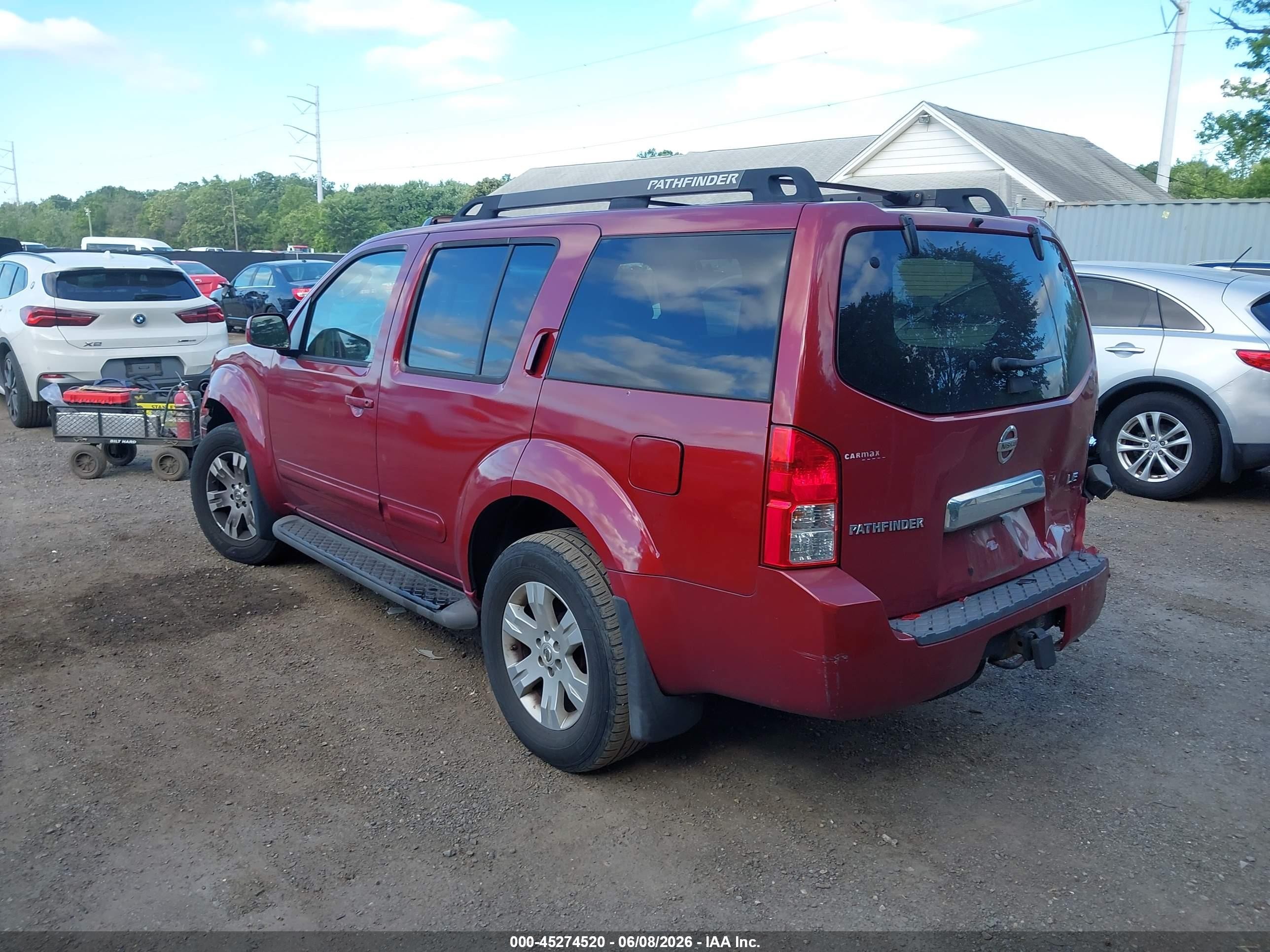 2006 Nissan Pathfinder Le Red vin: 5N1AR18W16C642688