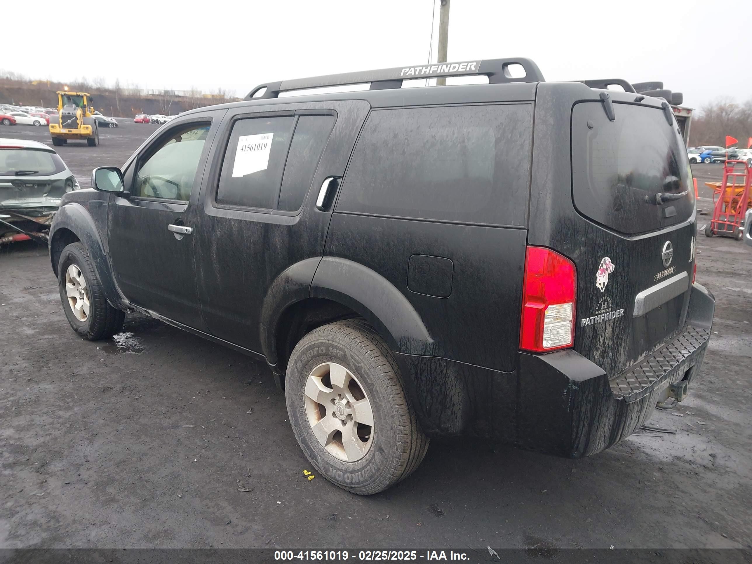 2007 Nissan Pathfinder S Black vin: 5N1AR18W17C610180