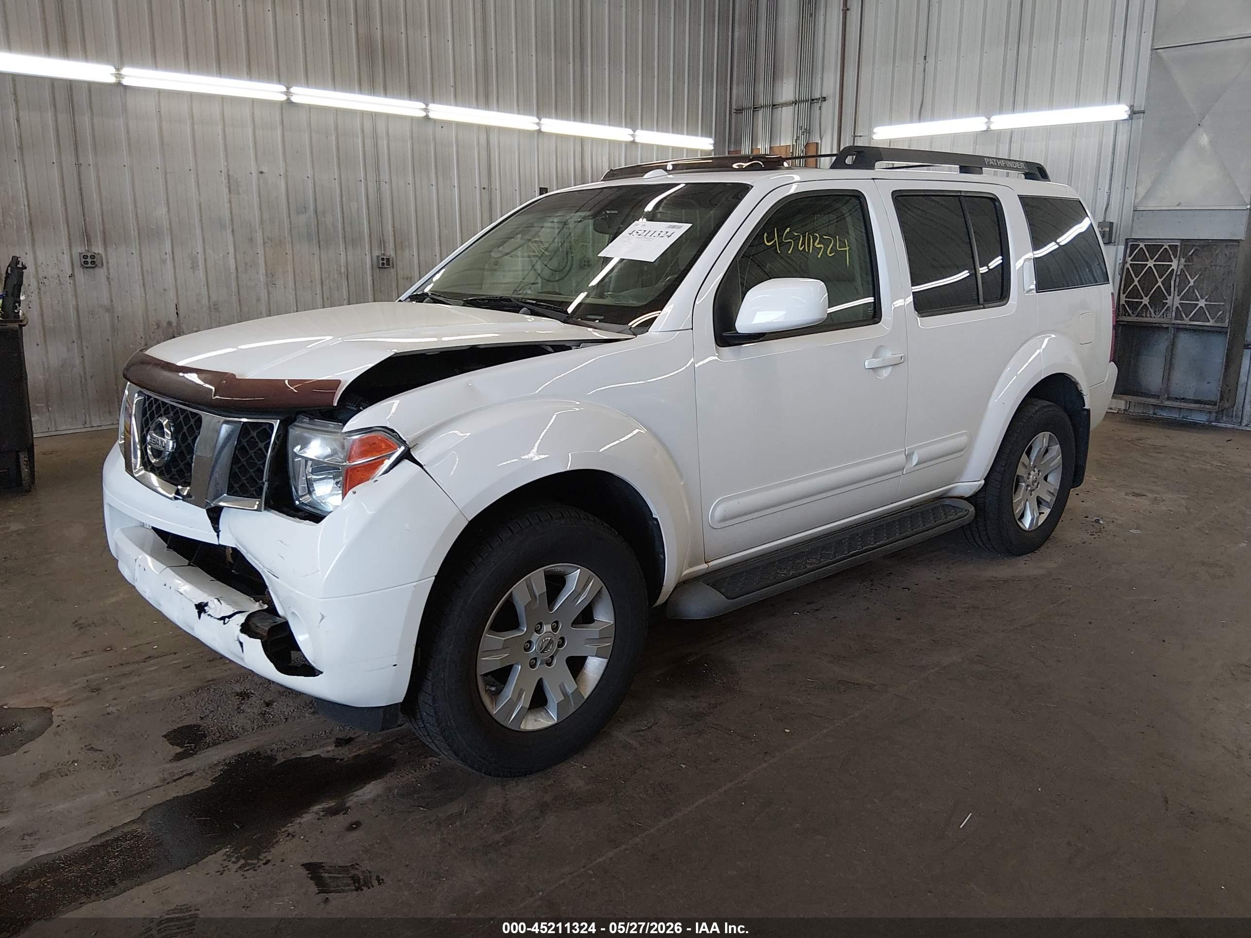 2007 Nissan Pathfinder Le White vin: 5N1AR18W17C648864