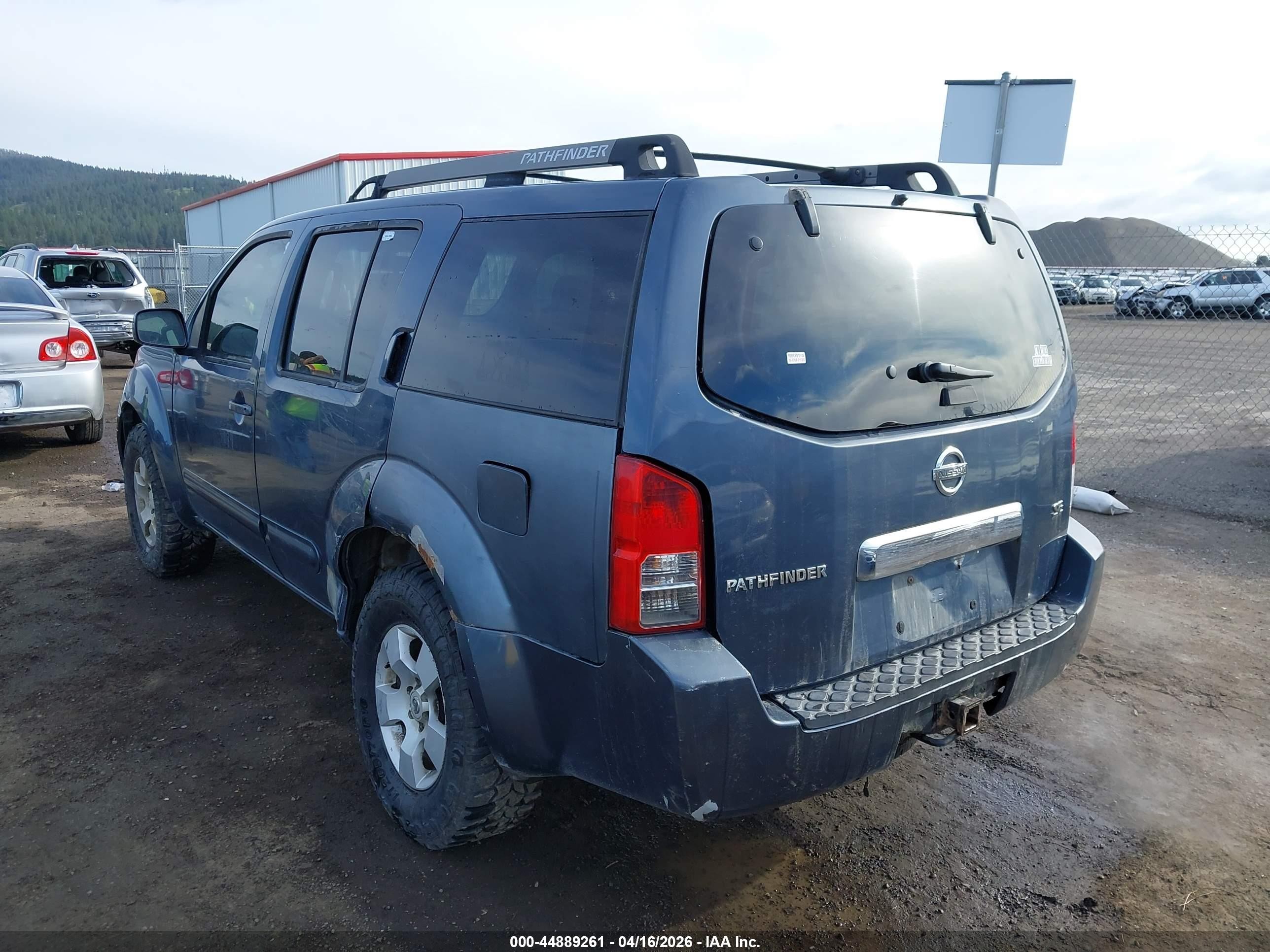 2005 Nissan Pathfinder Se Blue vin: 5N1AR18W25C764717
