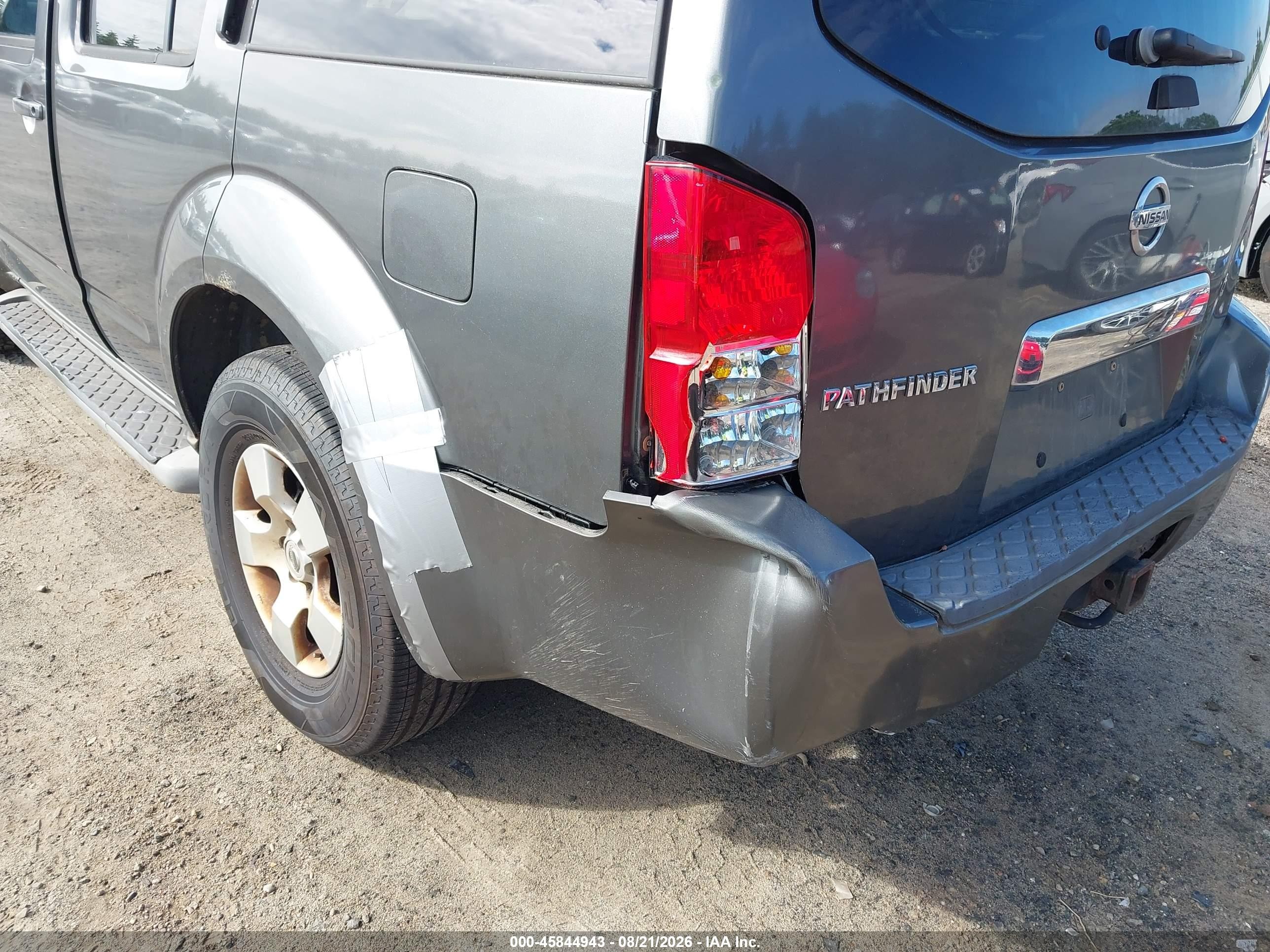 2005 Nissan Pathfinder Se Gray vin: 5N1AR18W35C705370