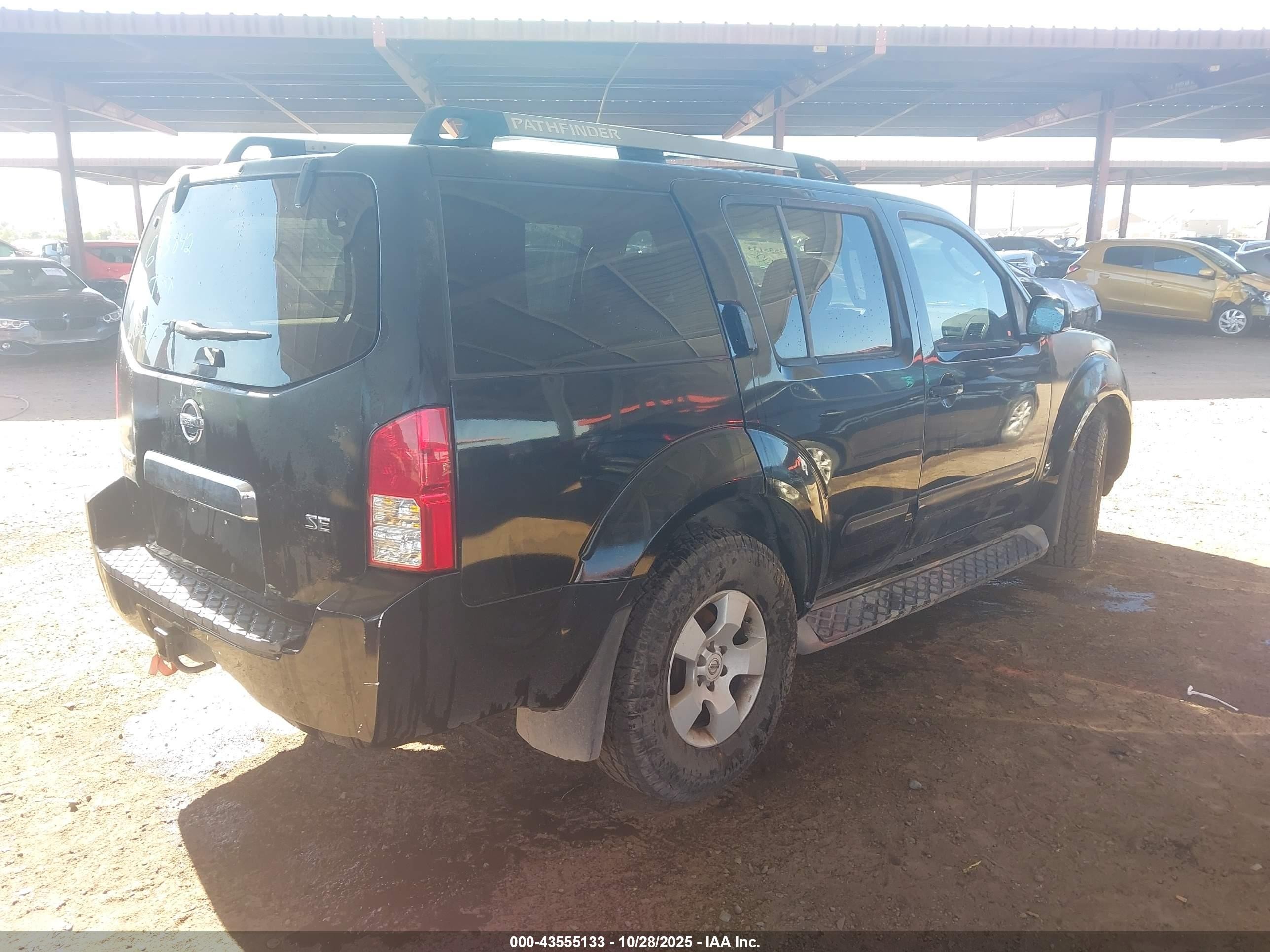 2006 Nissan Pathfinder Se Black vin: 5N1AR18W36C683842