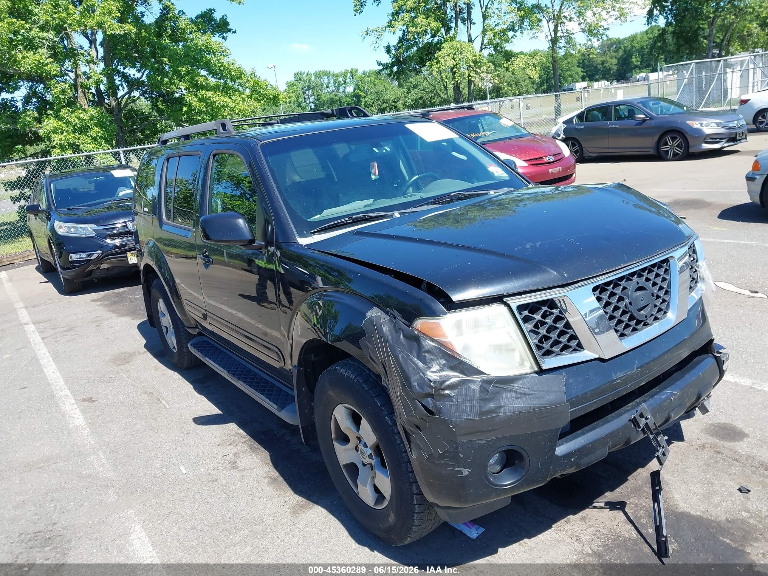 2007 Nissan Pathfinder Se Black vin: 5N1AR18W37C649286