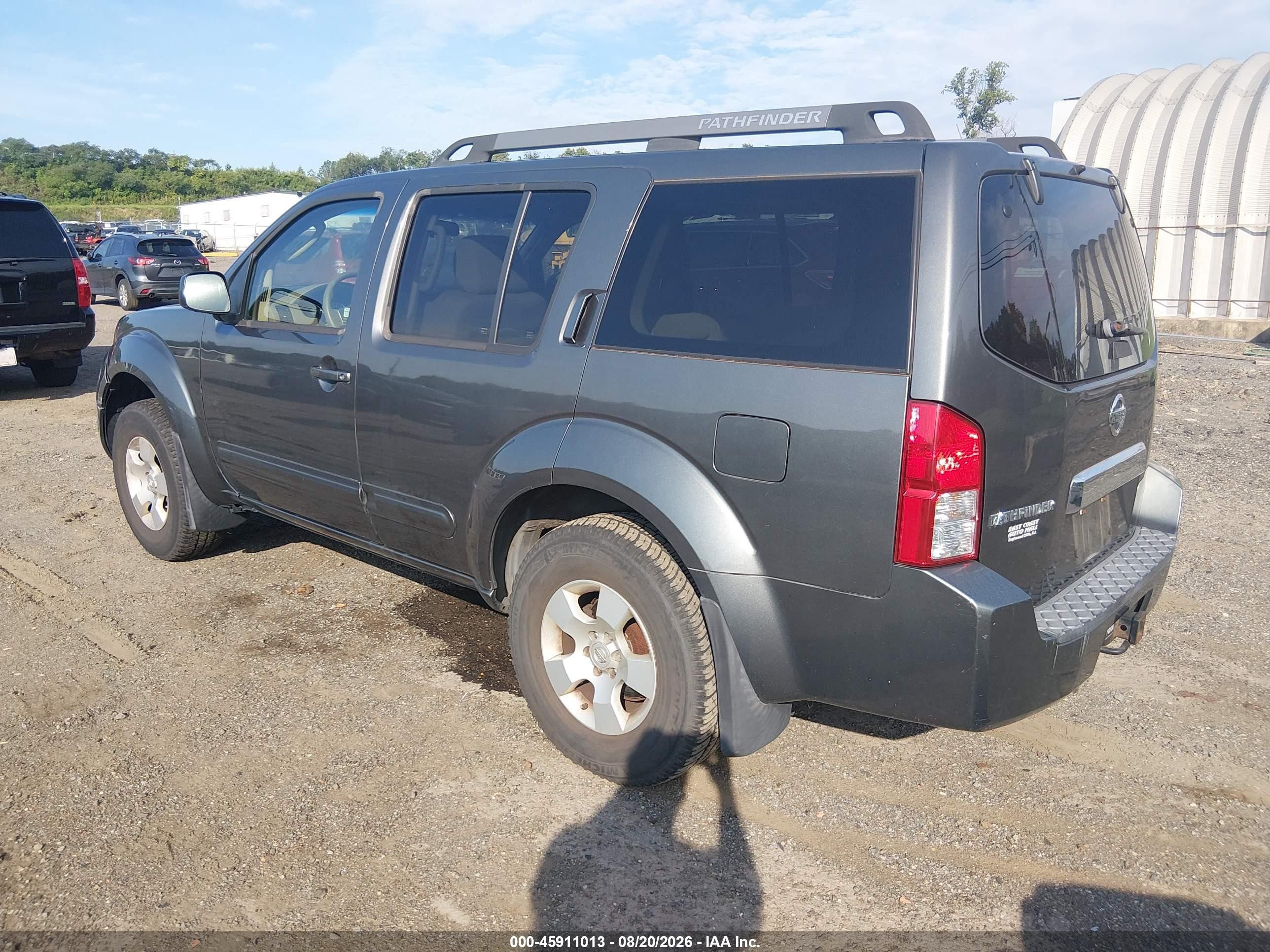 2005 Nissan Pathfinder Xe Gray vin: 5N1AR18W45C774939